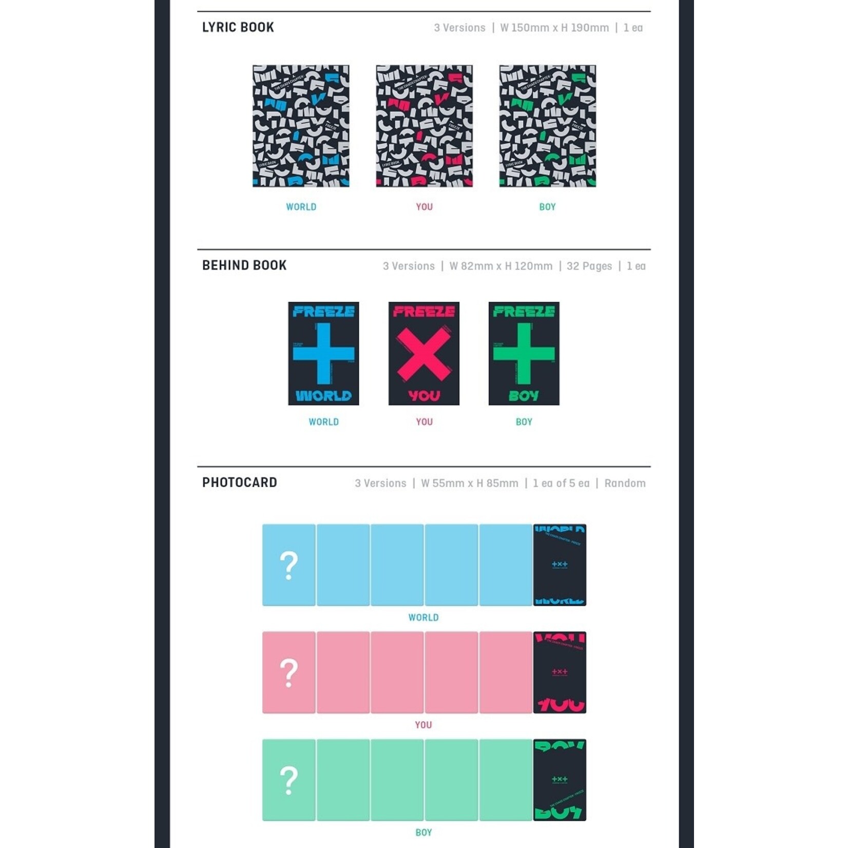 TXT TXT - Album [THE CHAOS CHAPTER : FREEZE] (Photobook Ver.)