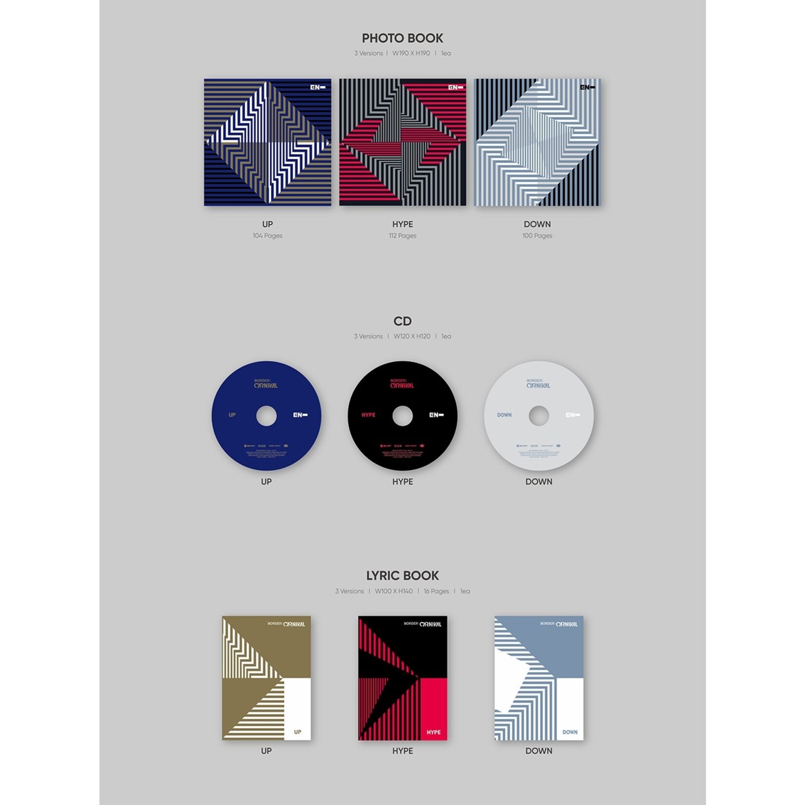 Enhypen ENHYPEN - 2nd Mini [BORDER : CARNIVAL] Photobook Ver.