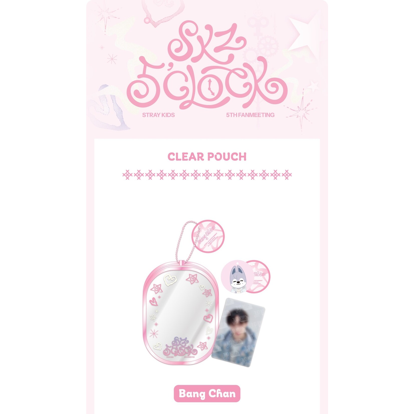 Stray Kids Stray Kids - 'SKZ 5'CLOCK' CLEAR POUCH
