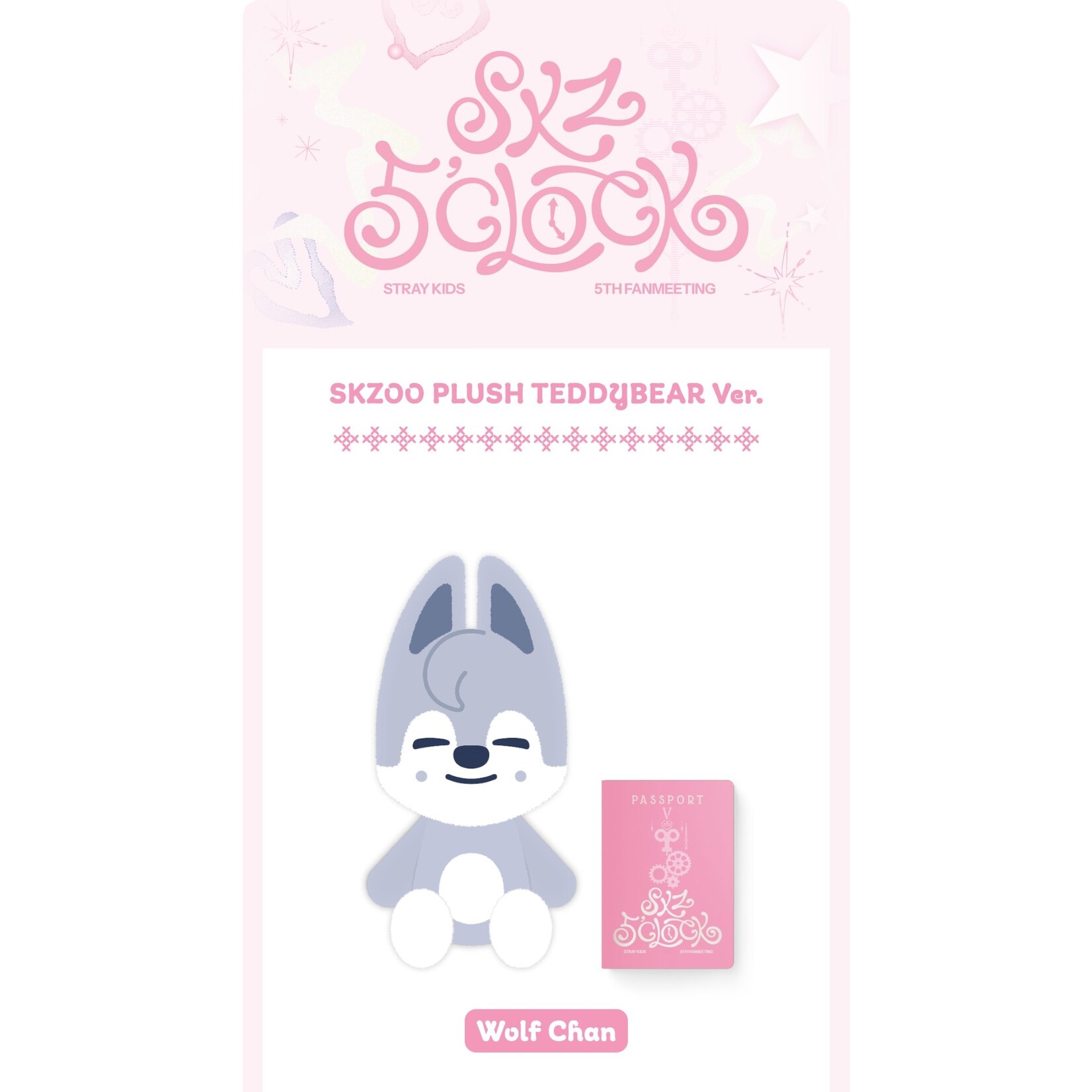 Stray Kids Stray Kids - 5th Fanmeeting [SKZ 5'CLOCK] : SKZOO PLUSH TEDDYBEAR Ver.