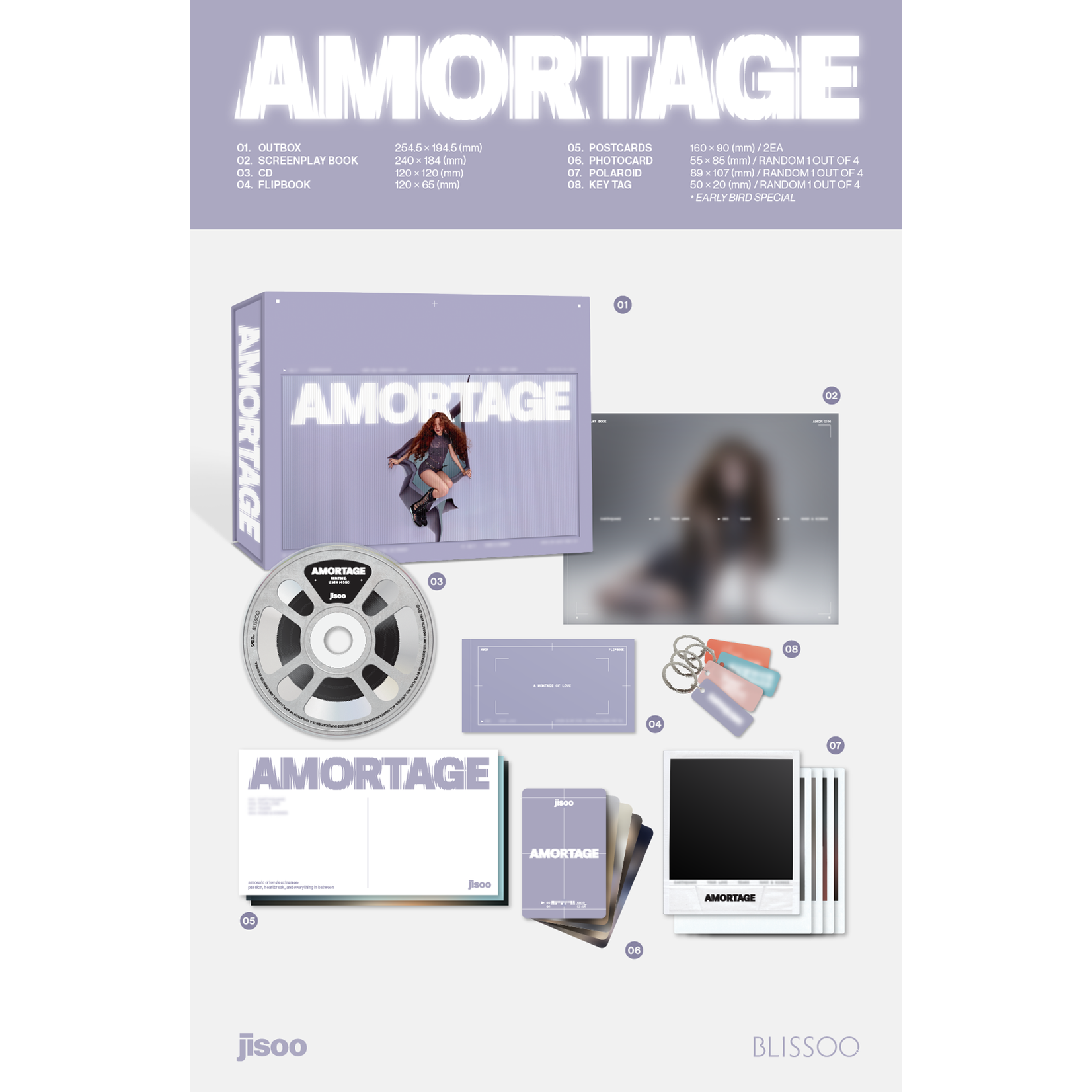 BlackPink JISOO - Mini Album [AMORTAGE] (EXCLUSIVE EDITION)