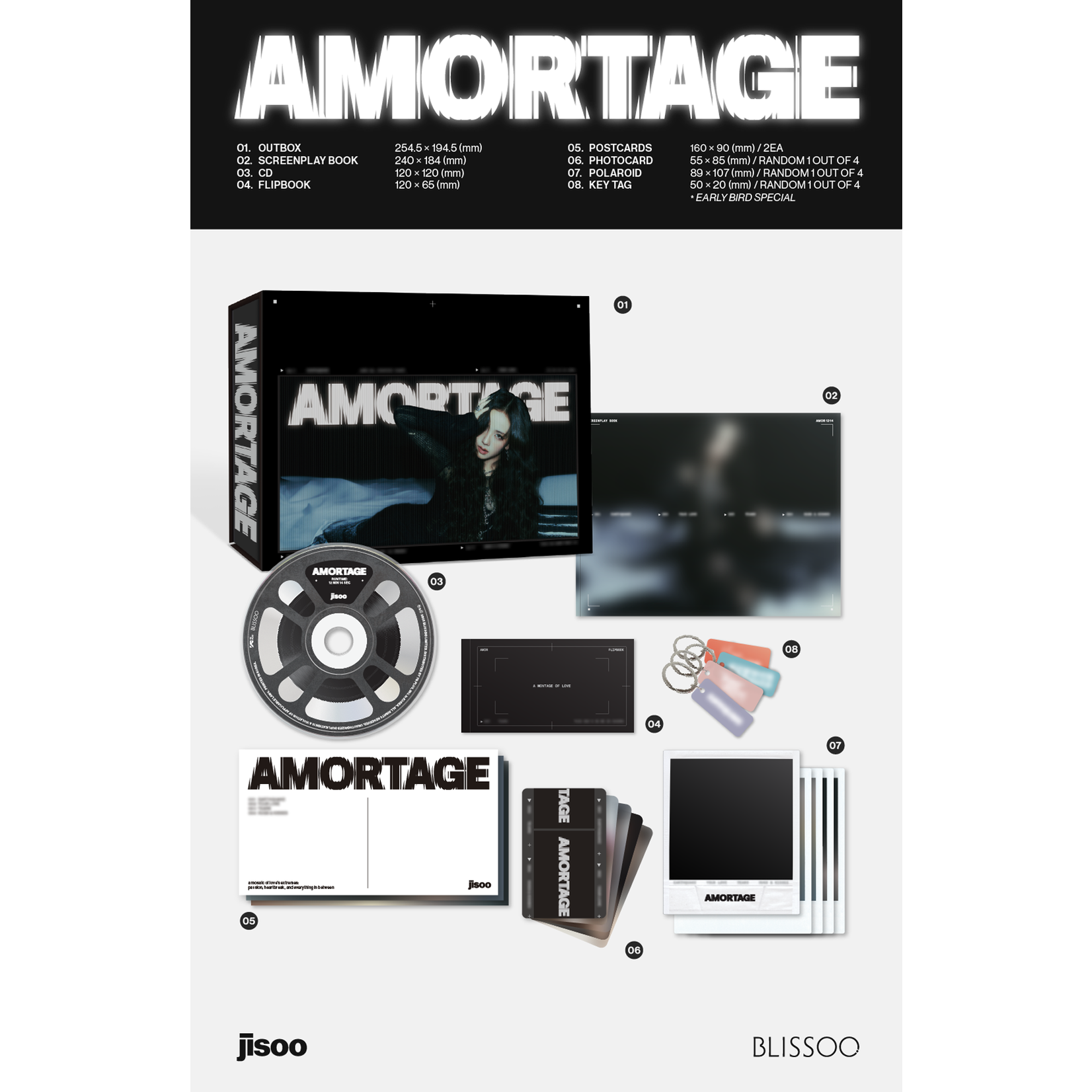 BlackPink JISOO - Mini Album [AMORTAGE] (EXCLUSIVE EDITION)