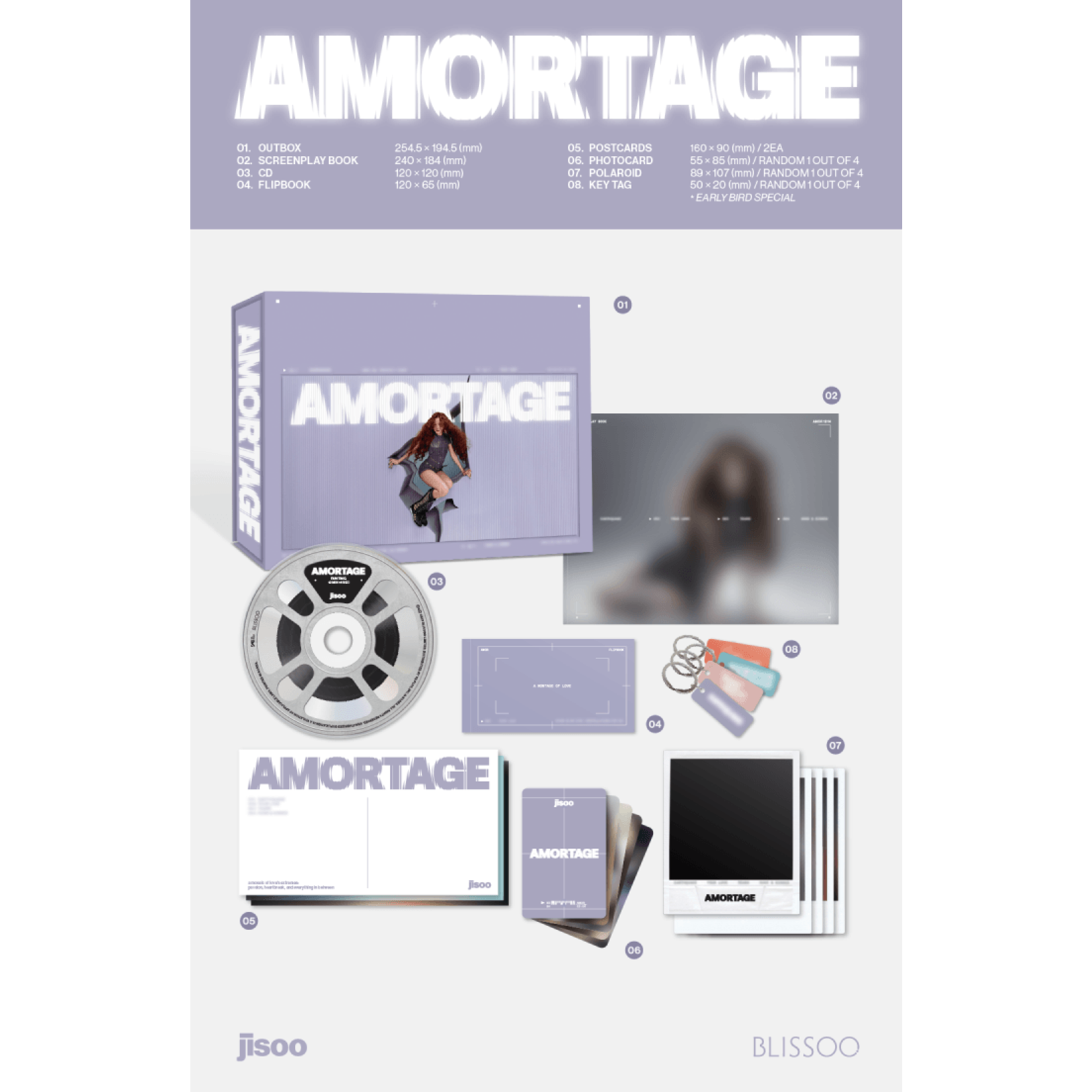 BlackPink JISOO - Mini Album [AMORTAGE] EXCLUSIVE EDITION + Weverse Gift (WS)