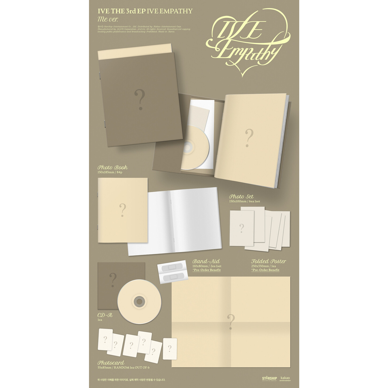 Ive IVE - THE 3rd EP [IVE EMPATHY] (4types Random ver.) + Random Photocard (SW)
