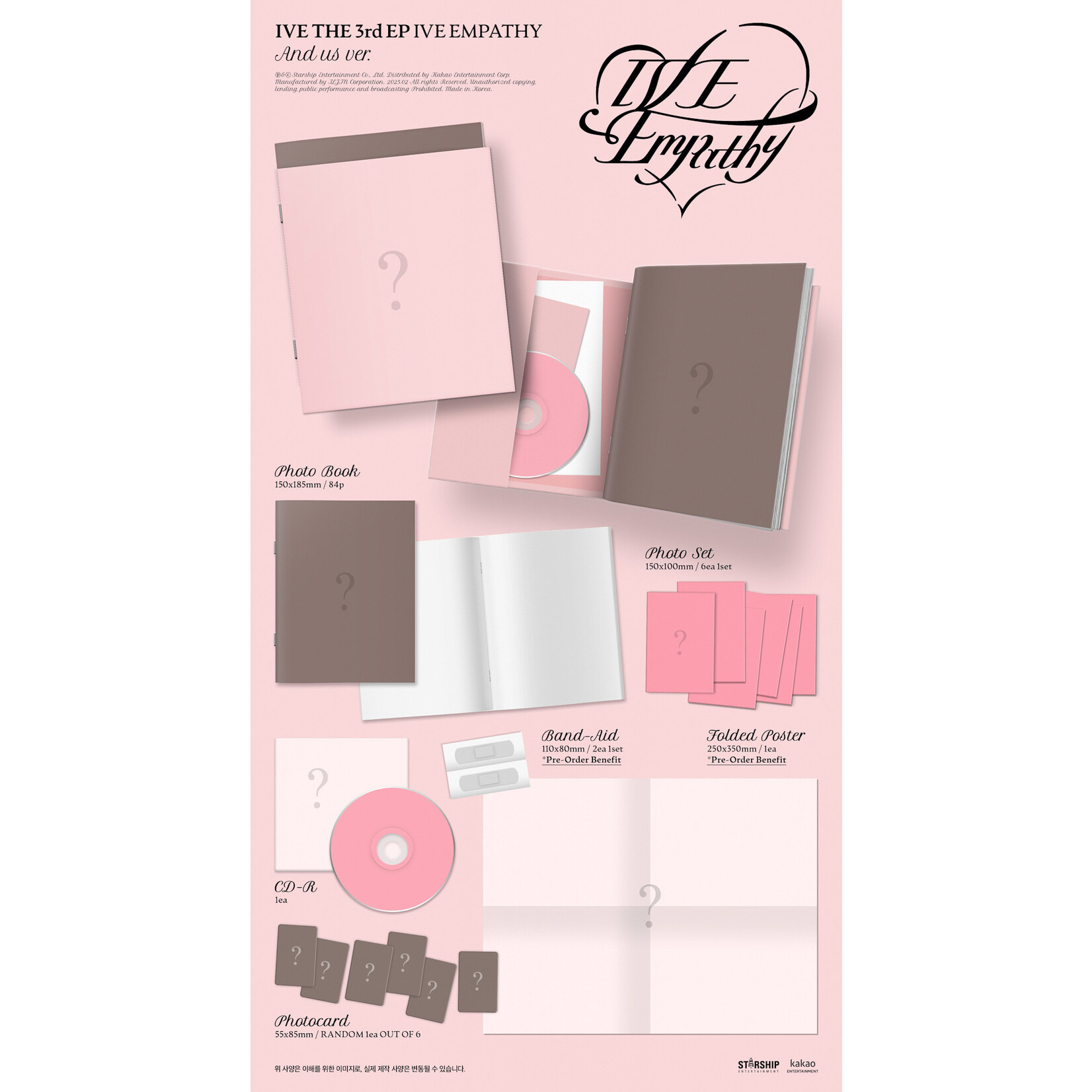 Ive IVE - THE 3rd EP [IVE EMPATHY] (4types Random ver.) + Random Photocard (SW)