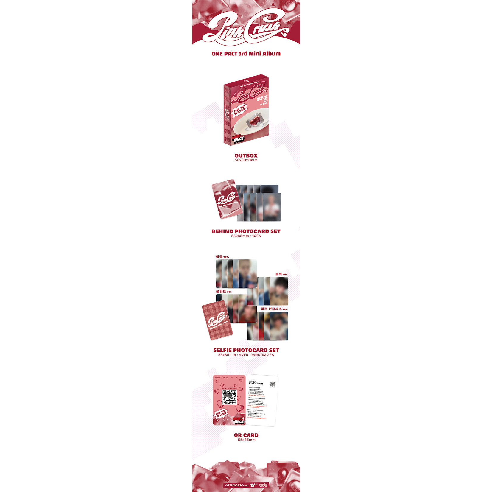 One Pact ONE PACT - 3rd Mini Album [PINK CRUSH] (Platform Ver.)