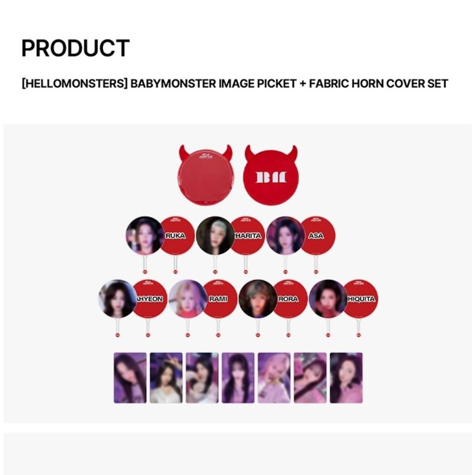 BABYMONSTER BABYMONSTER - [HELLOMONSTERS] BABYMONSTER IMAGE PICKET + FABRIC HORN COVER SET