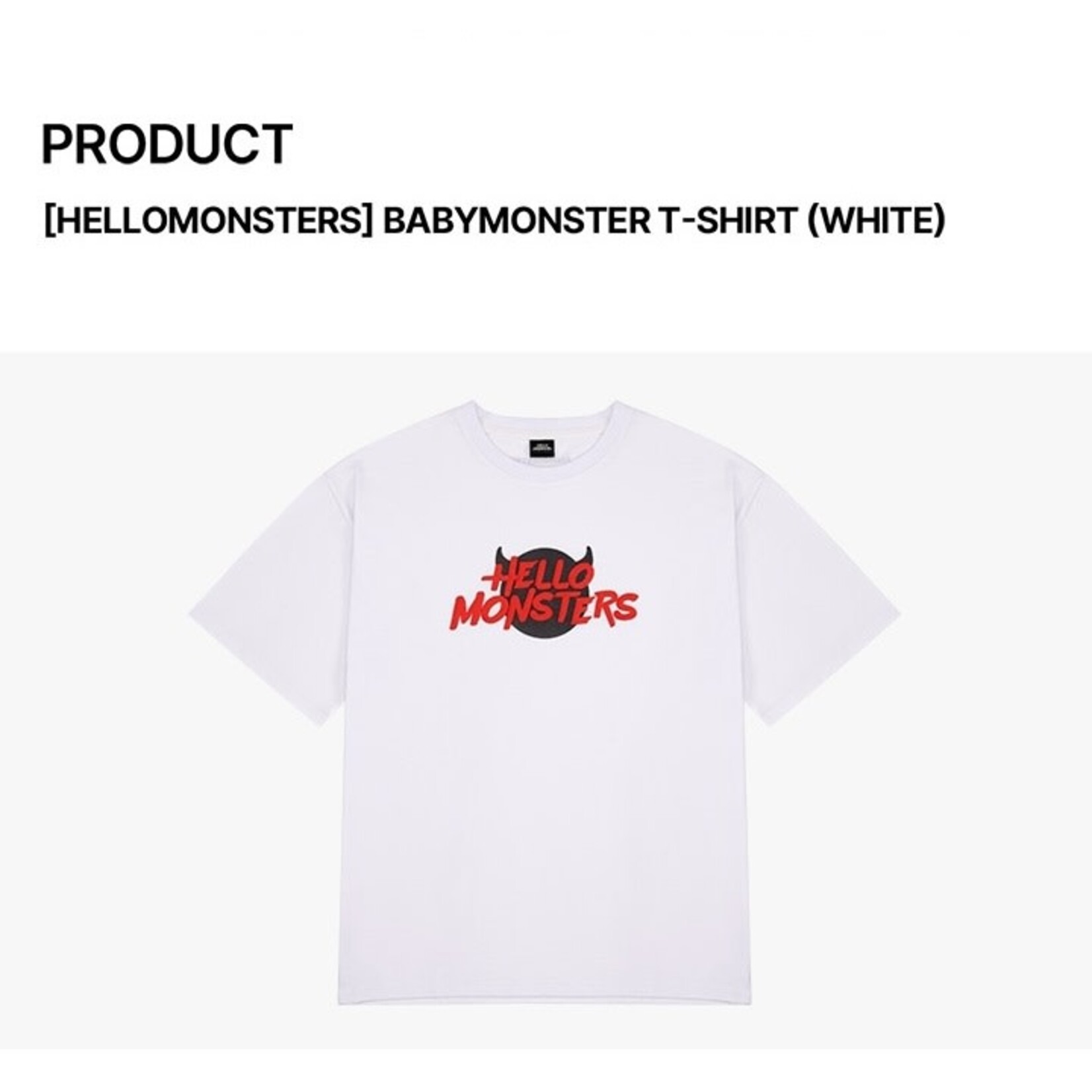 BABYMONSTER BABYMONSTER - [HELLOMONSTERS] BABYMONSTER T-SHIRT_WHITE