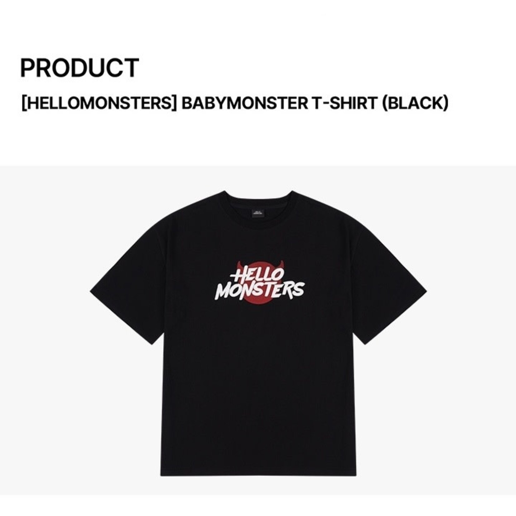 BABYMONSTER BABYMONSTER - [HELLOMONSTERS] BABYMONSTER T-SHIRT_BLACK