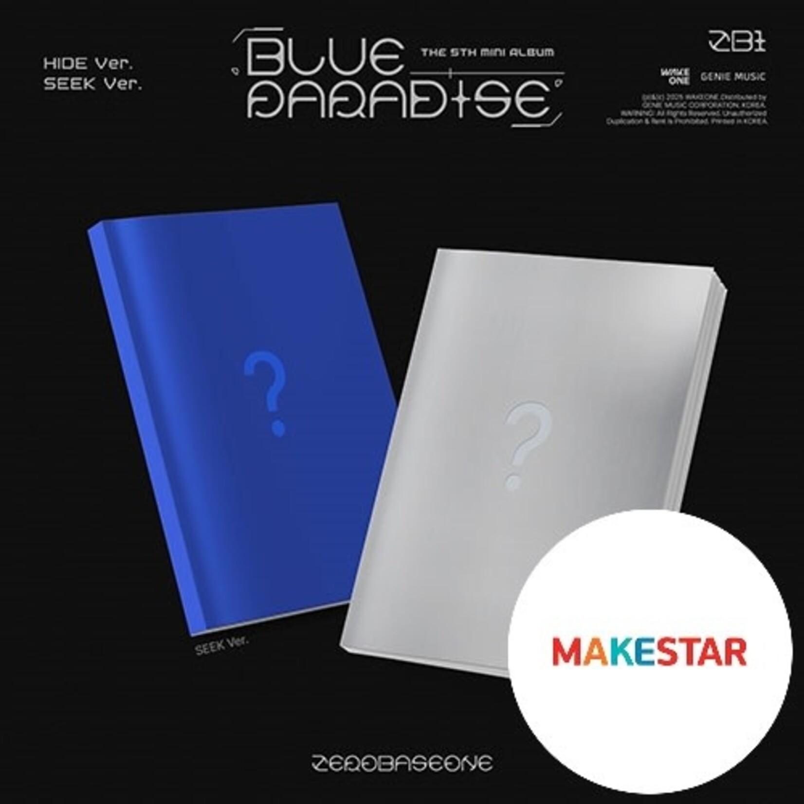 ZeroBaseOne ZEROBASEONE - The 5th Mini Album [BLUE PARADISE] (Photobook Ver.) + Random Photocard (MAKESTAR)
