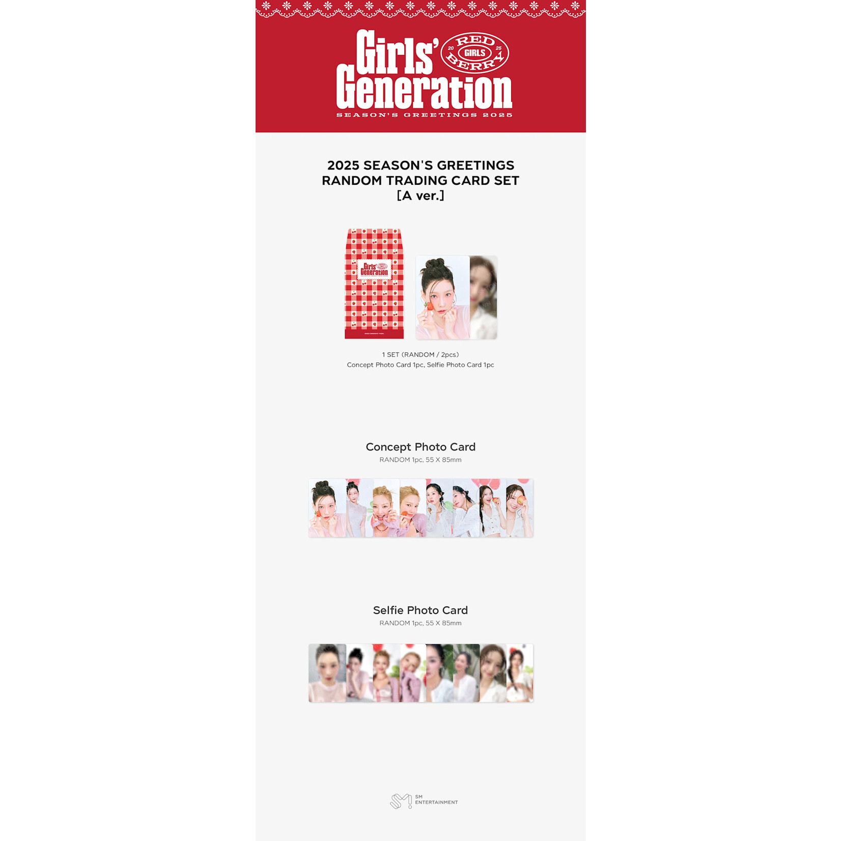 Girl's Generation Girl's Generation - 2025 SM ARTIST SEASON’S GREETINGS OFFICIAL MD : Trading Card Set