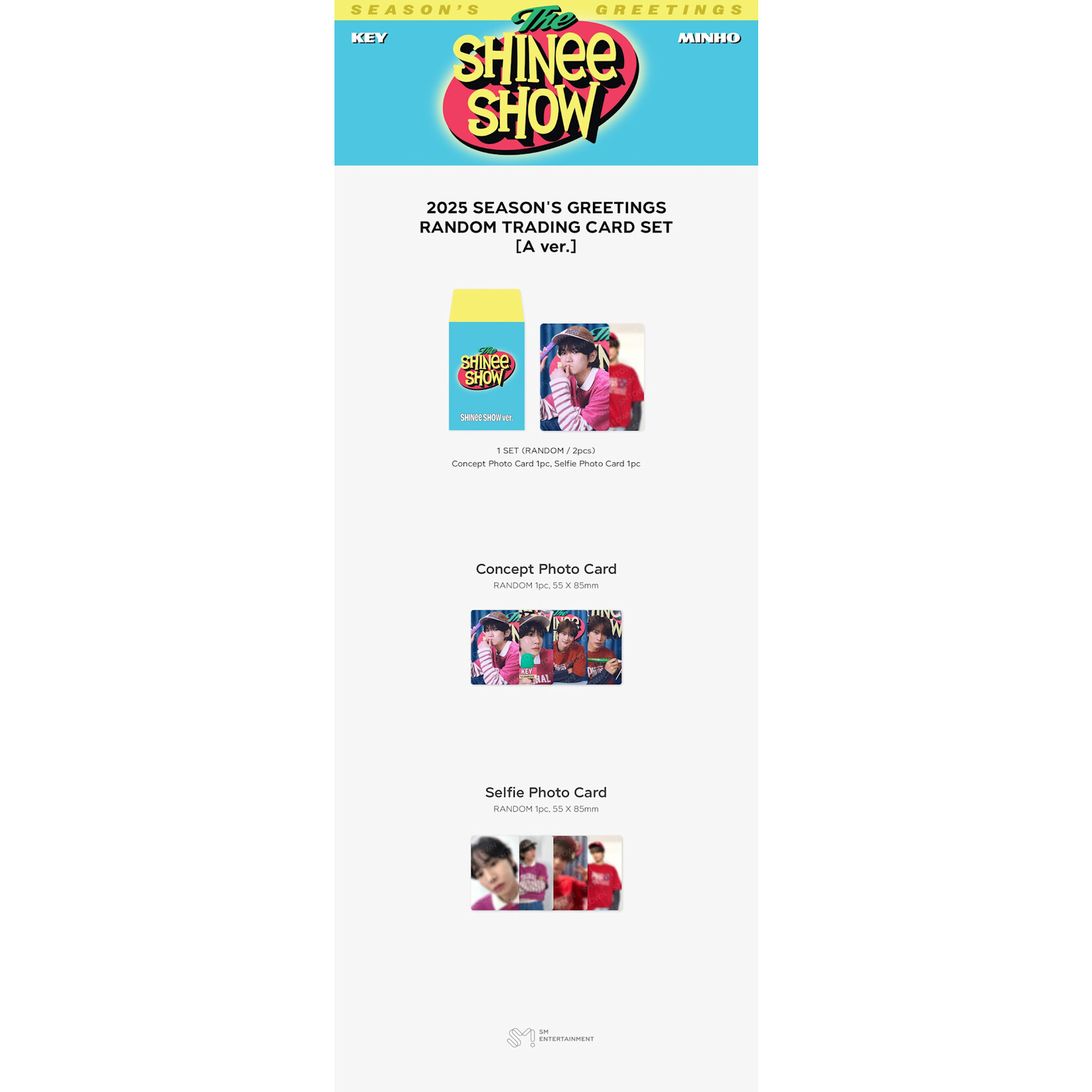 Shinee Shinee - 2025 SM ARTIST SEASON’S GREETINGS OFFICIAL MD : Trading Card Set