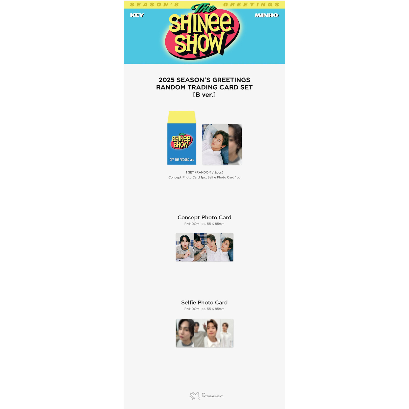 Shinee Shinee - 2025 SM ARTIST SEASON’S GREETINGS OFFICIAL MD : Trading Card Set