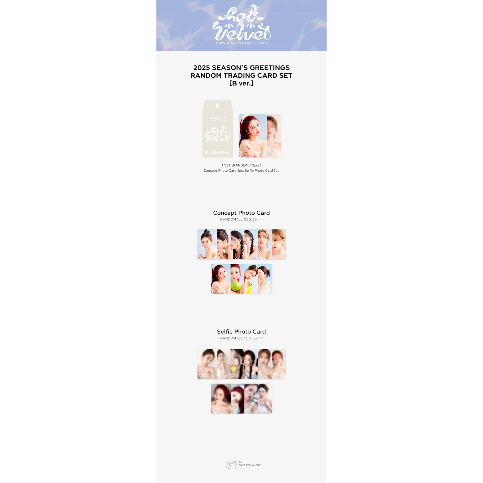 Red Velvet Red Velvet - 2025 SM ARTIST SEASON’S GREETINGS OFFICIAL MD : Trading Card Set
