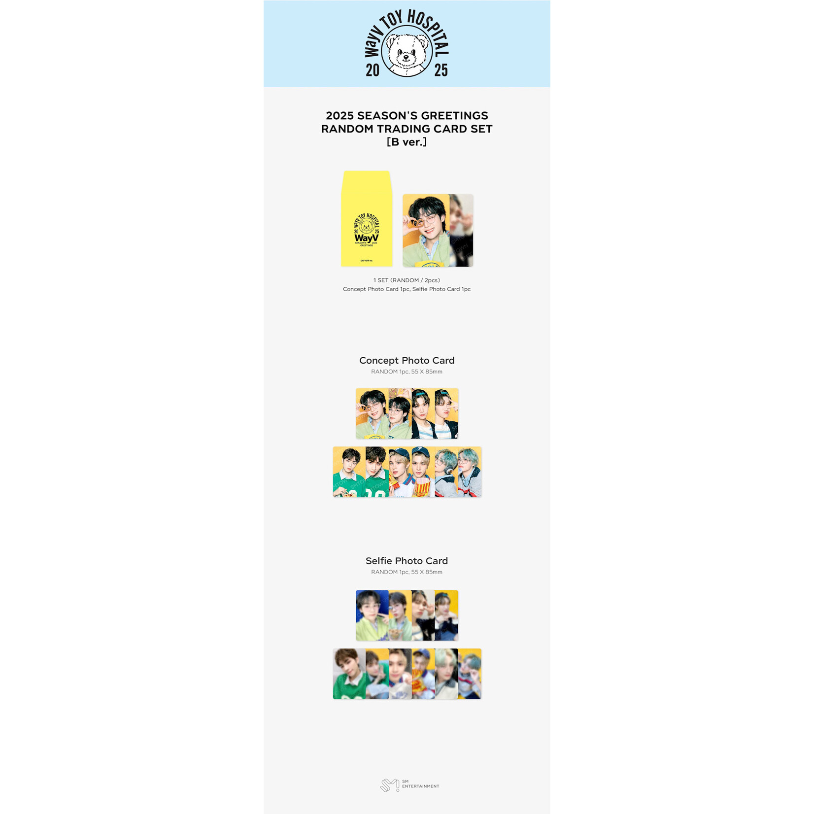 NCT WayV - 2025 SM ARTIST SEASON’S GREETINGS OFFICIAL MD : Trading Card Set