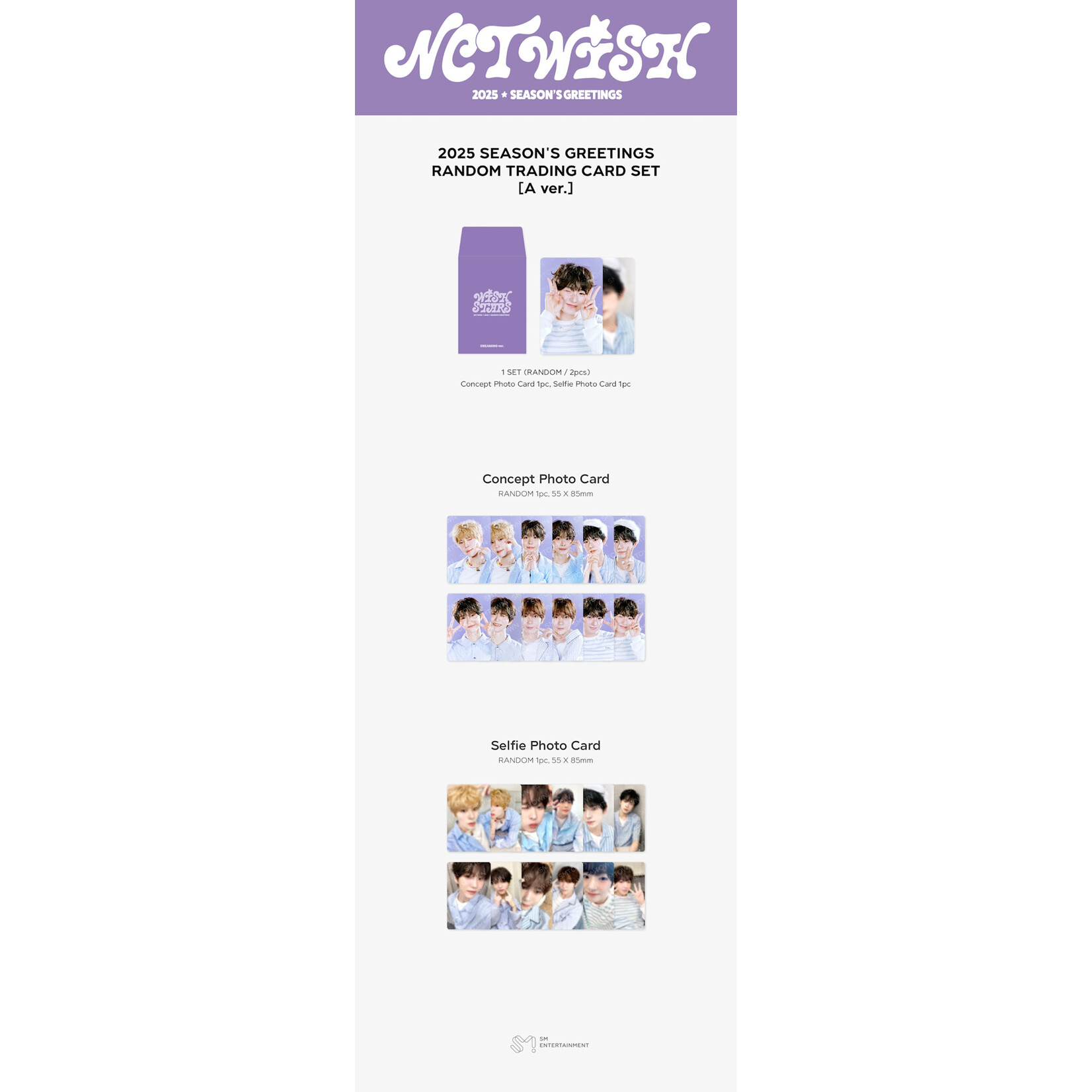 NCT NCT WISH - 2025 SM ARTIST SEASON’S GREETINGS OFFICIAL MD : Trading Card Set