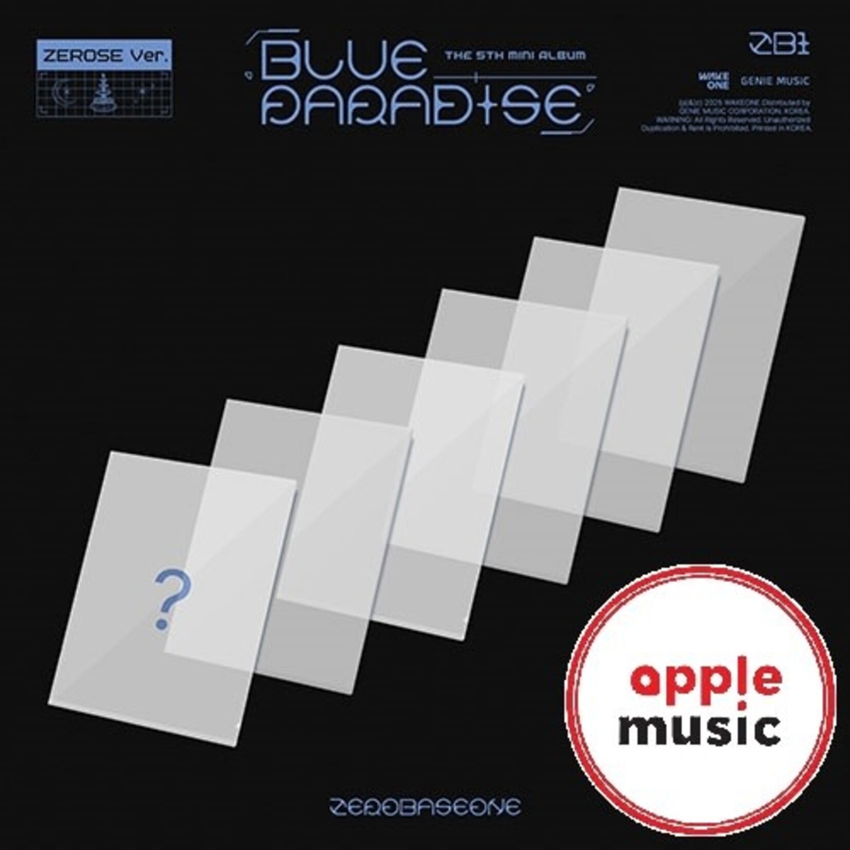 ZeroBaseOne ZEROBASEONE - The 5th Mini Album [BLUE PARADISE] (ZEROSE Ver.) + Random Photocard (APPLE MUSIC)