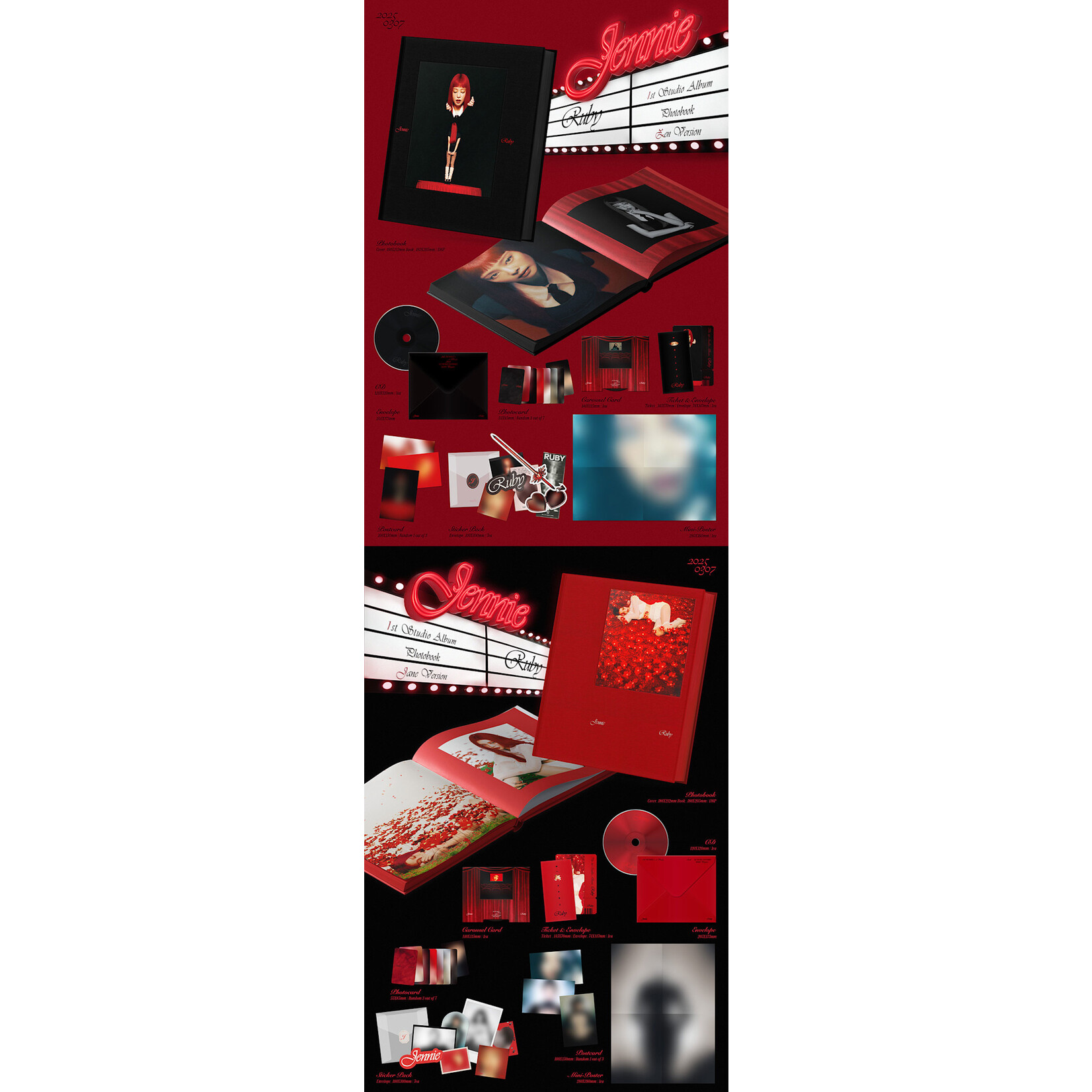 BlackPink JENNIE - The 1st Studio Album [Ruby] (Photobook Ver.) + Random Photocard (APPLE MUSIC)