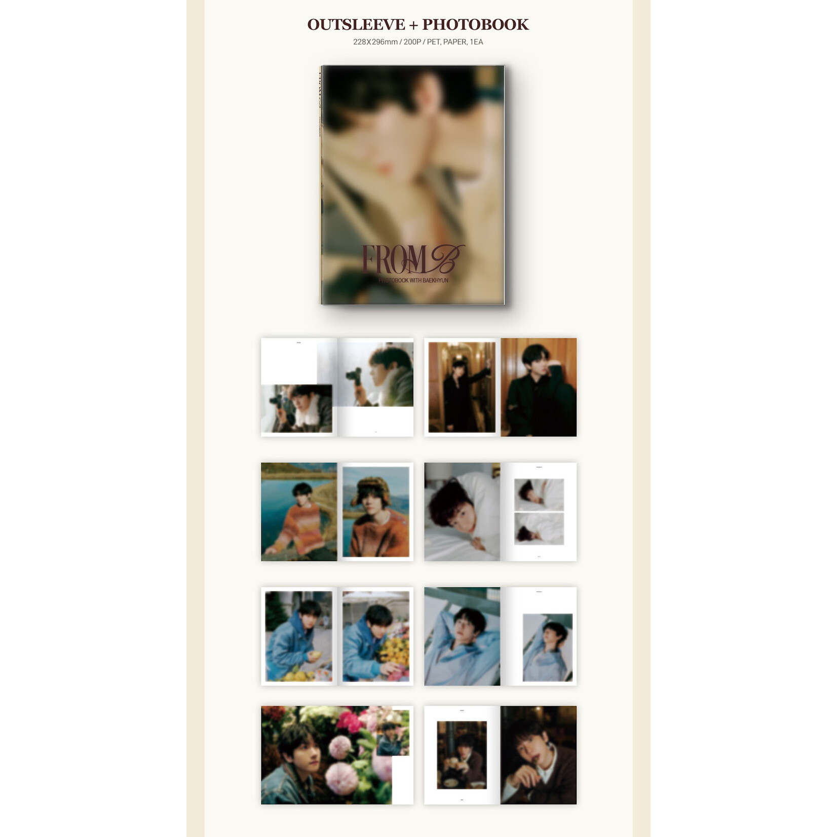 EXO BAEK HYUN - PHOTOBOOK [FROM B] (A ver.) + Random Photocard (WM)