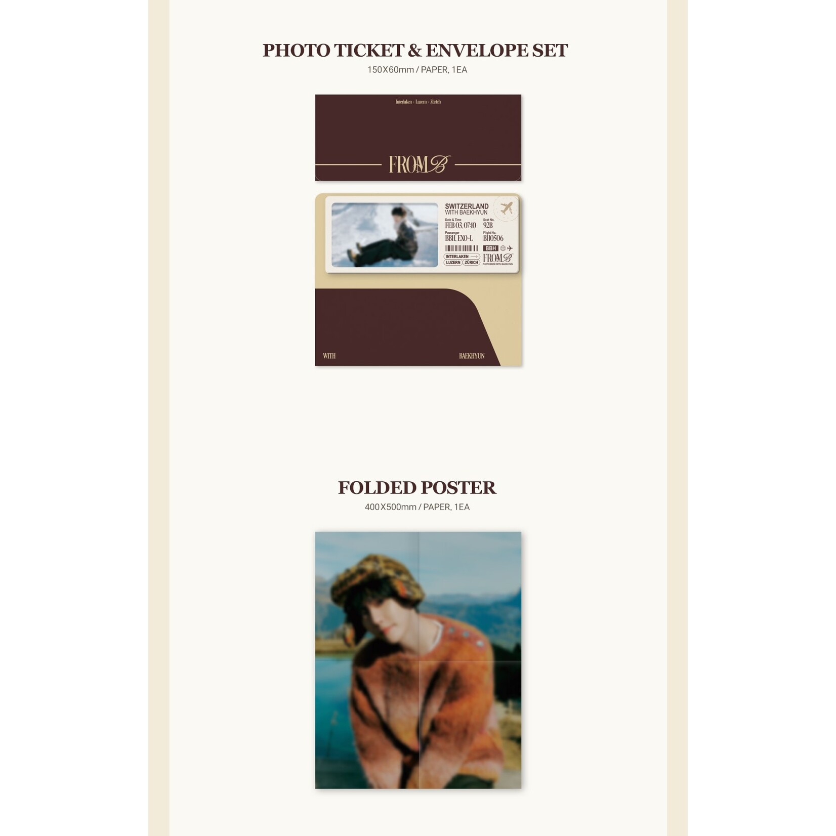 EXO BAEK HYUN - PHOTOBOOK [FROM B] (A ver.) + Random Photocard (WM)