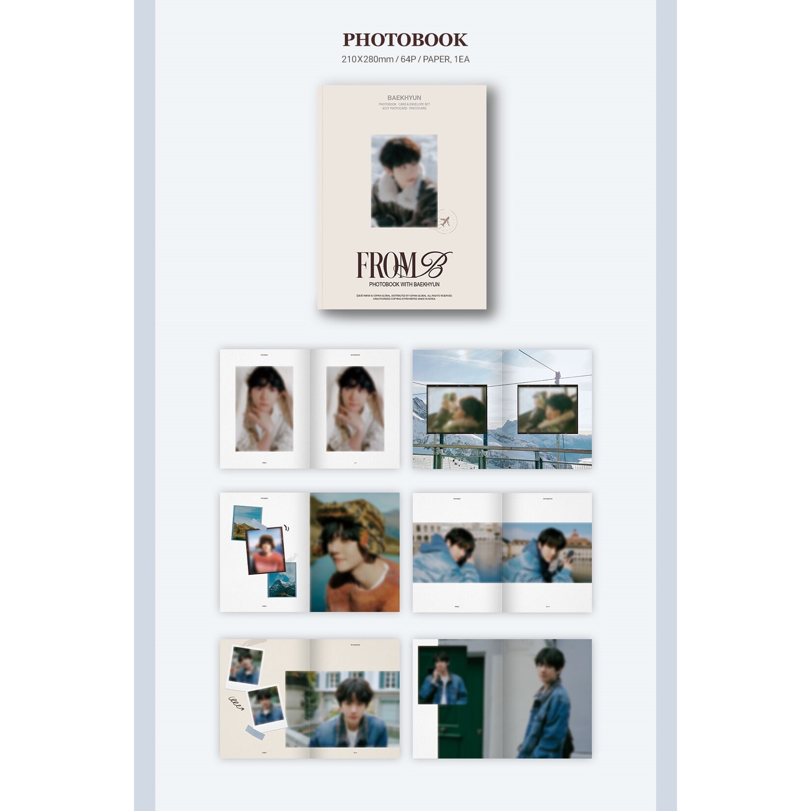 EXO BAEK HYUN - PHOTOBOOK [FROM B] (B ver.) + Random Photocard (WM)
