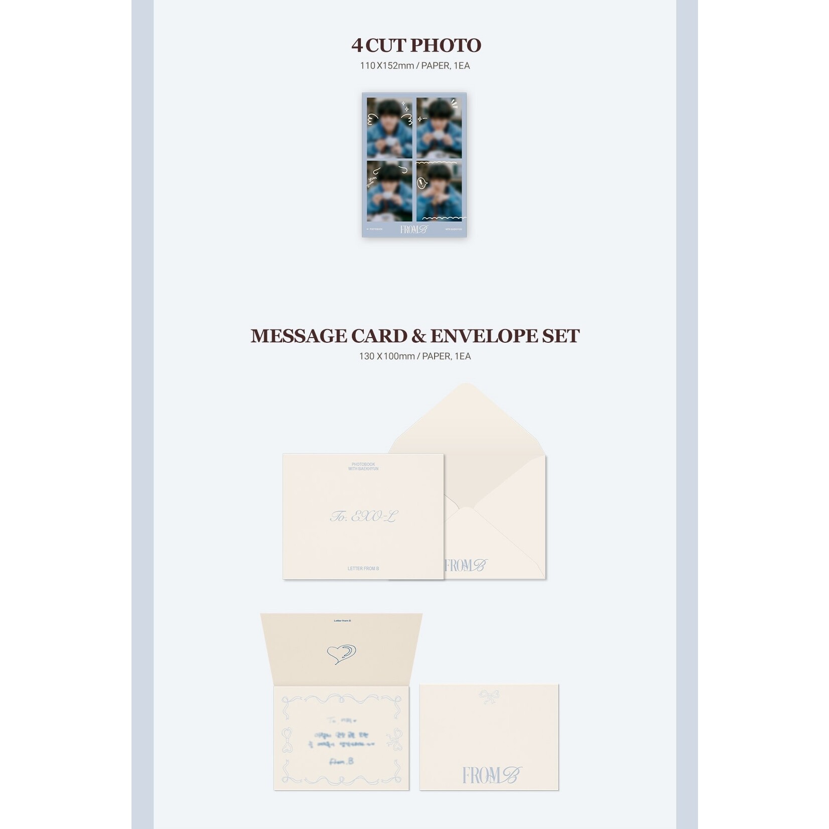 EXO BAEK HYUN - PHOTOBOOK [FROM B] (B ver.) + Random Photocard (WM)
