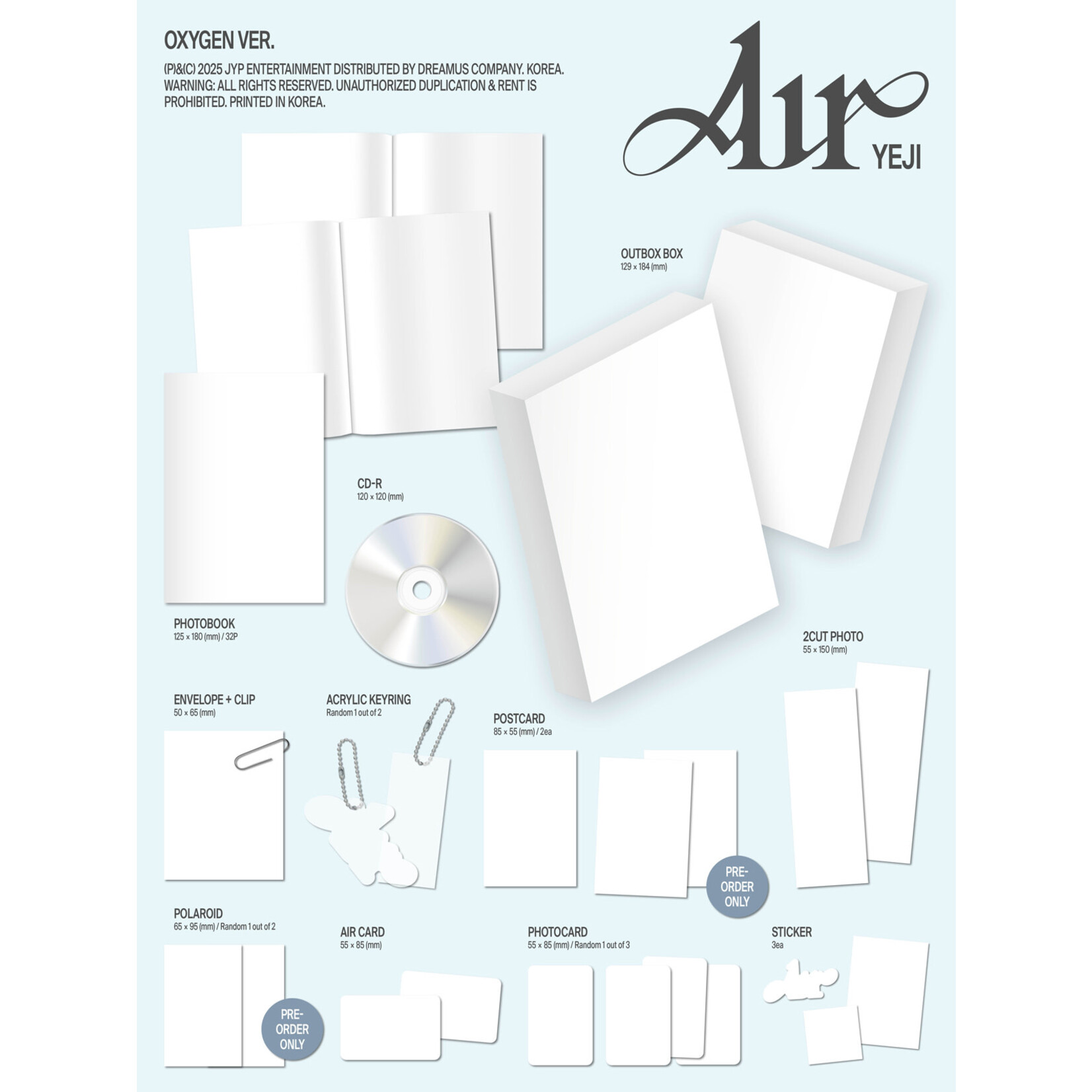 Itzy YEJI (ITZY) - [Air] (Oxygen Pack Ver.) + Random Photocard (BDM)