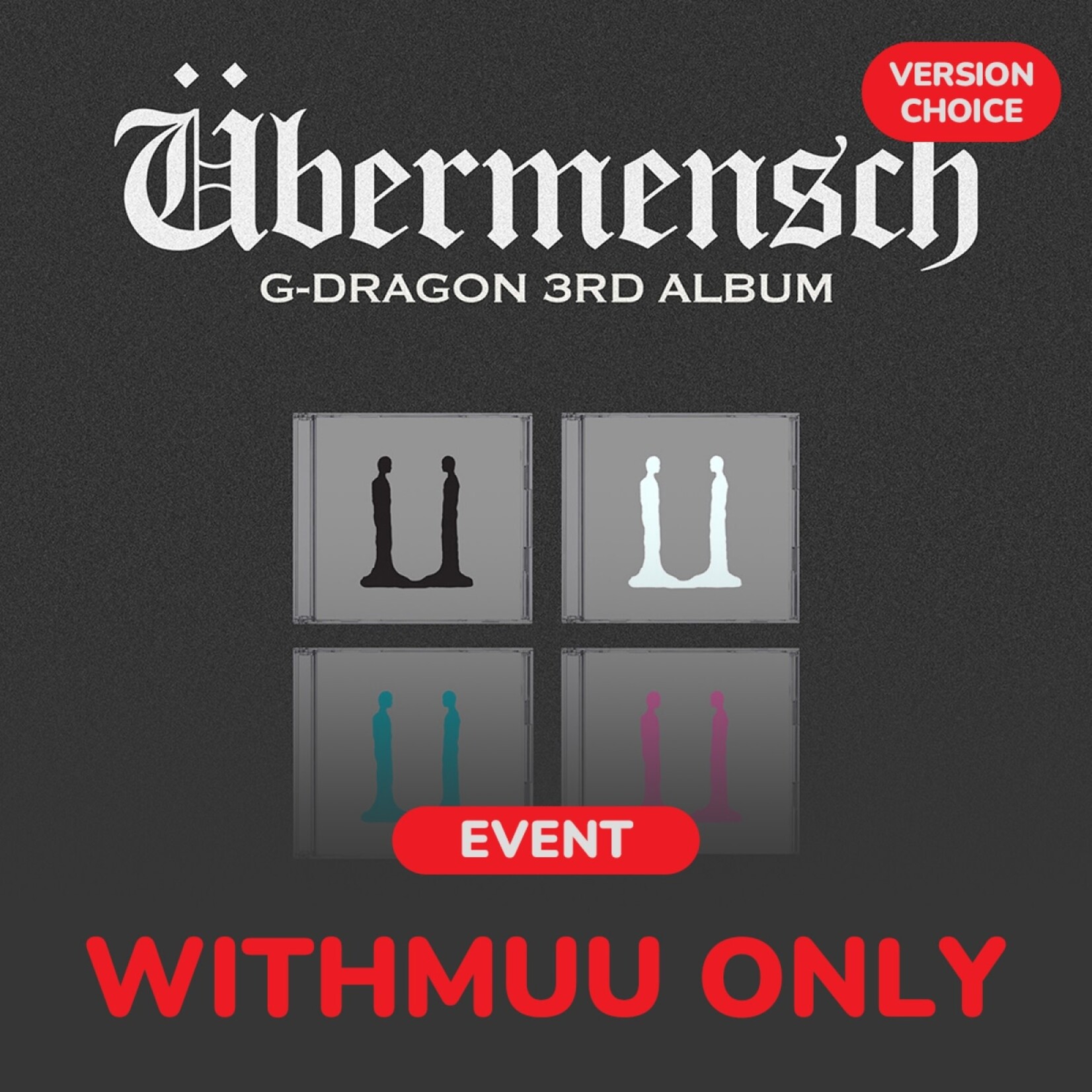 BIGBANG G-DRAGON - 3RD ALBUM [Übermensch] (MINI JEWEL ver.) (NFC) + Photocard (WM)