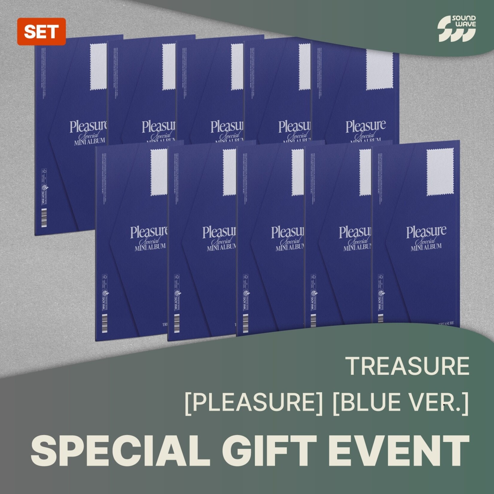 Treasure TREASURE - SPECIAL MINI ALBUM [PLEASURE] [BLUE VER.] + Random Photocard (SW)