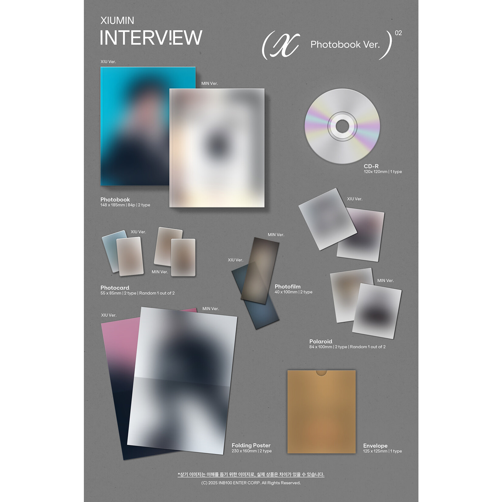 EXO XIUMIN - Interview X (Photobook ver.) + Random Photocard (WM)