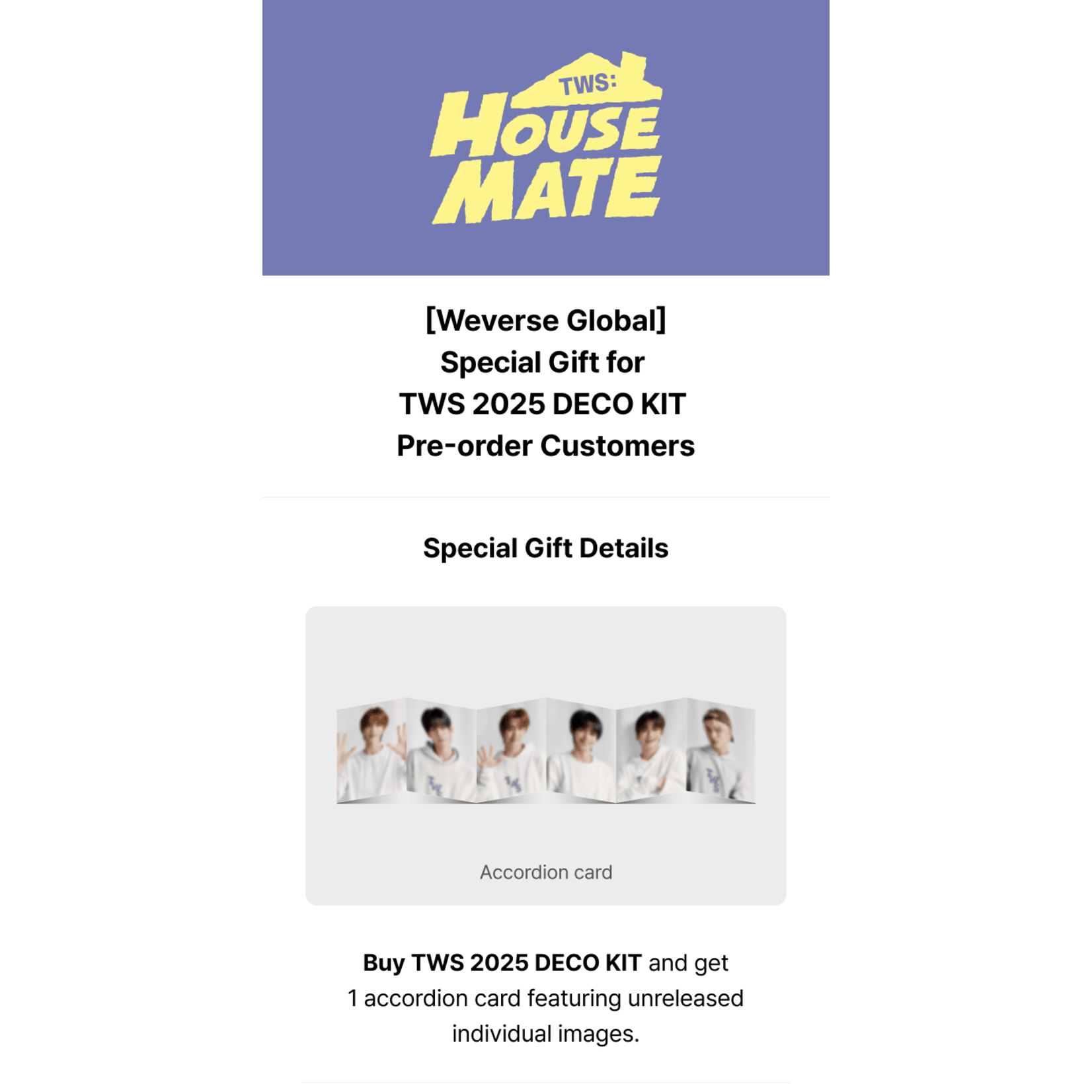 TWS TWS - 2025 DECO KIT + Weverse Gift (WS)