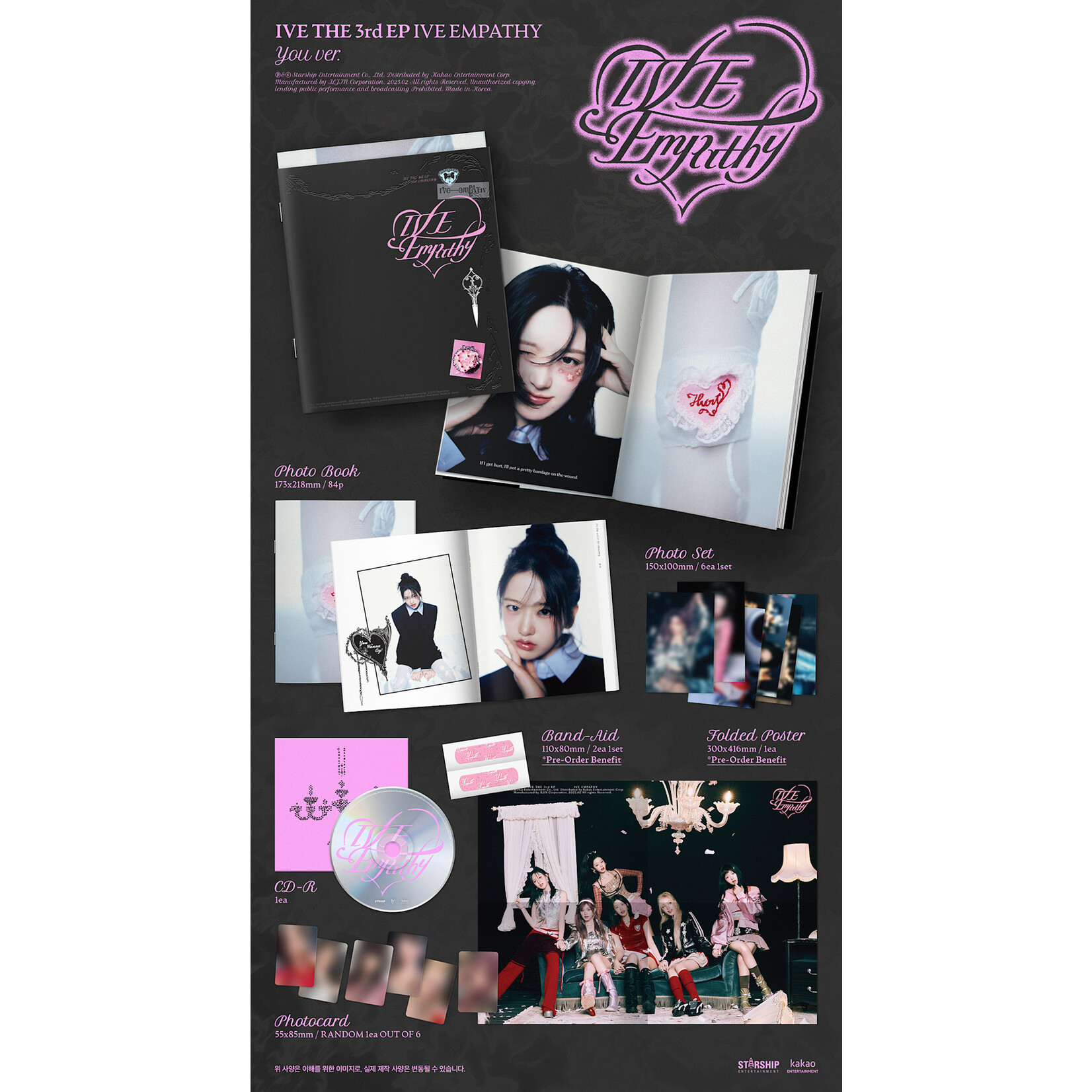 Ive [2ND LUCKY DRAW] IVE - THE 3rd EP IVE EMPATHY (VER SET / LOVED IVE ver.) + Random Photocards (WM)