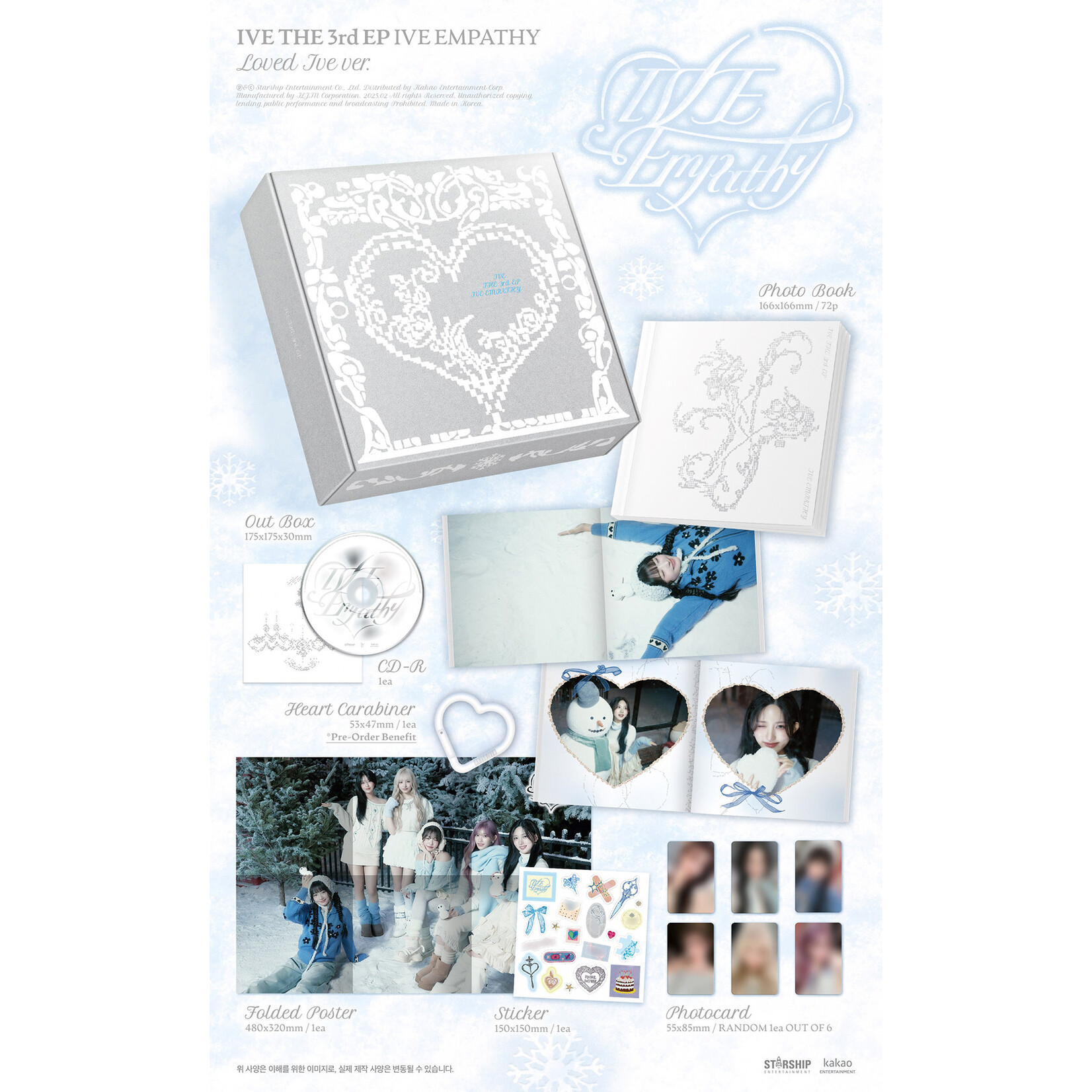 Ive [2ND LUCKY DRAW] IVE - THE 3rd EP IVE EMPATHY (VER SET / LOVED IVE ver.) + Random Photocards (WM)