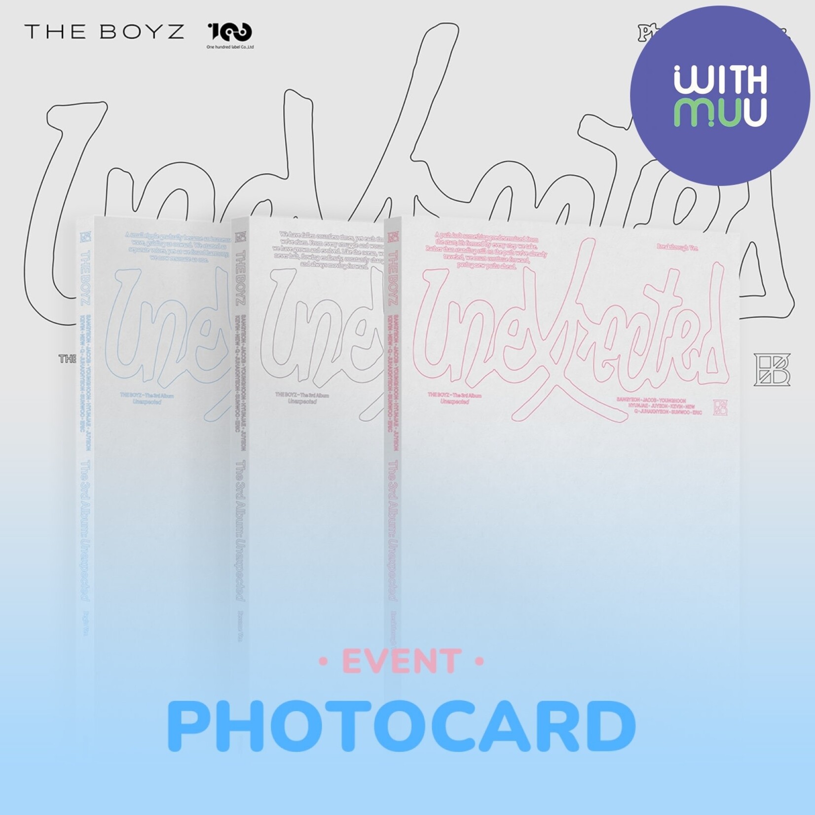 The Boyz THE BOYZ - The 3rd Album 'Unexpected' (Photobook ver.) + Random Photocard (WM)