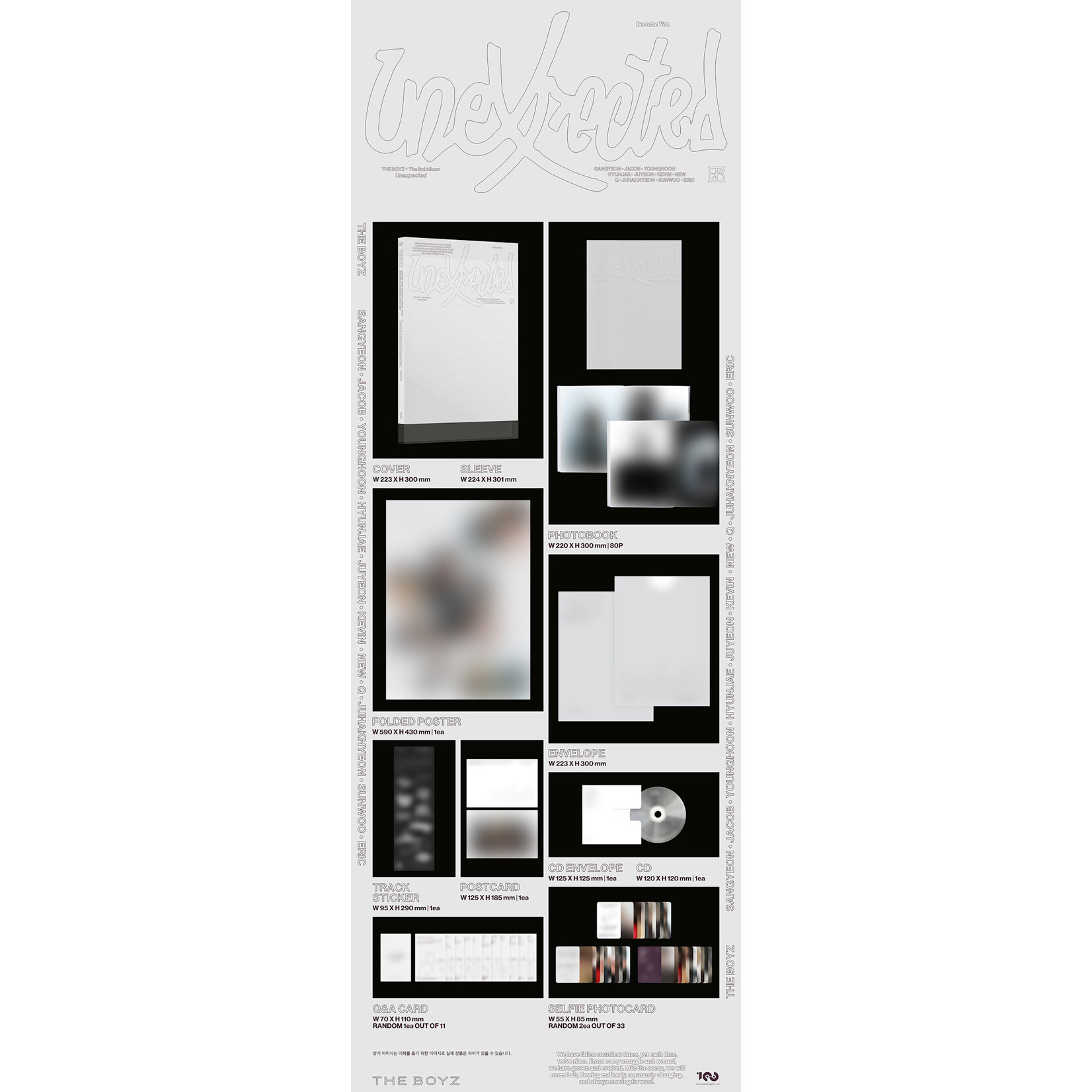 The Boyz THE BOYZ - The 3rd Album 'Unexpected' (Photobook ver.) + Random Photocard (WM)