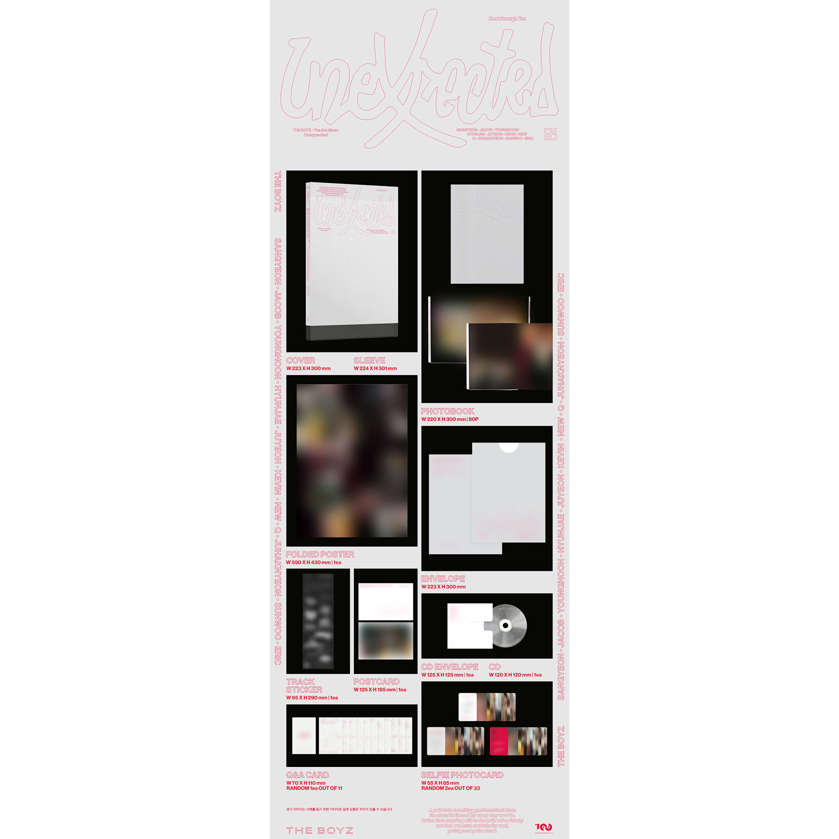 The Boyz THE BOYZ - The 3rd Album 'Unexpected' (Photobook ver.) + Random Photocard (WM)