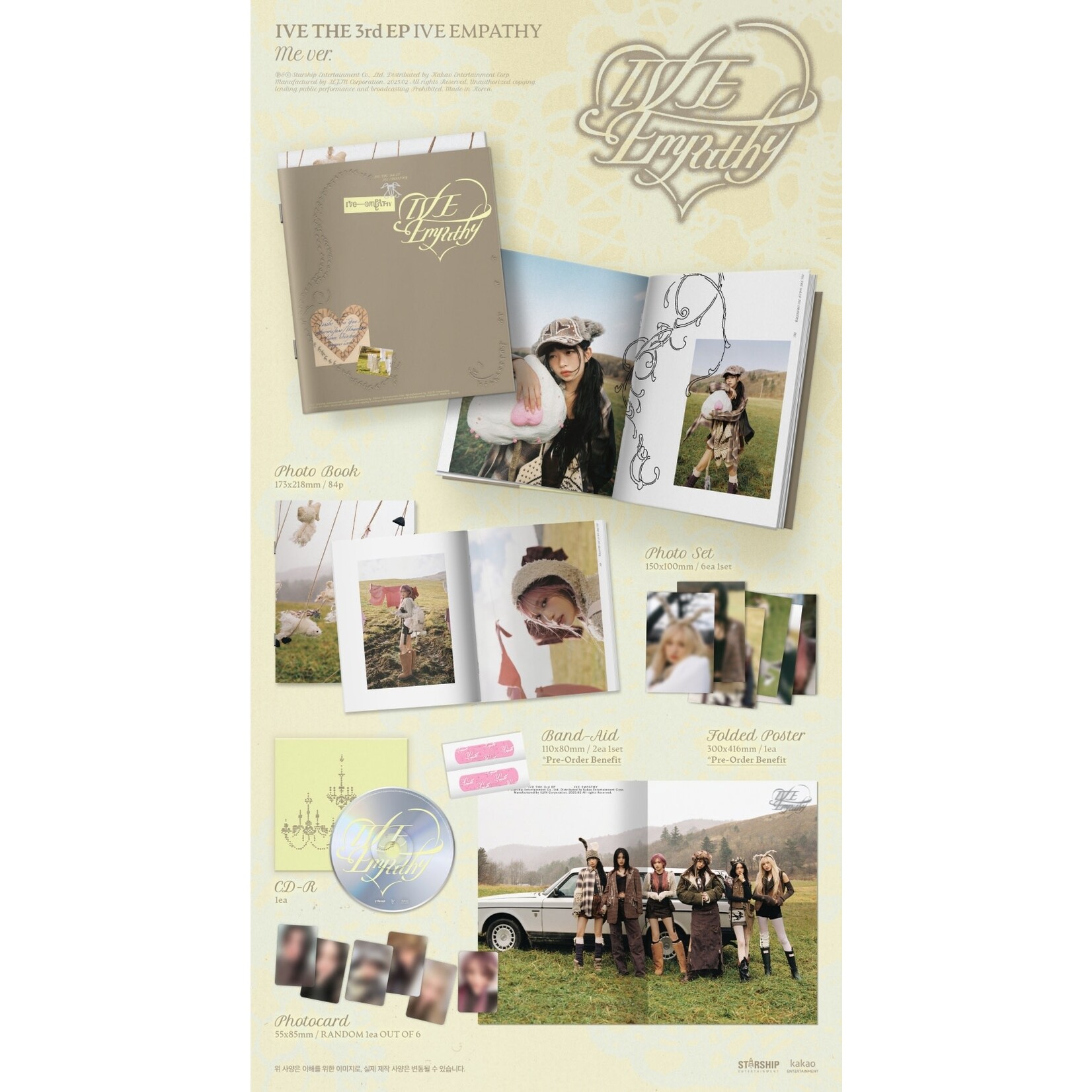 Ive [2ND LUCKY DRAW] IVE - THE 3rd EP [IVE EMPATHY] (4types Random ver.) + Random Photocard (SW)