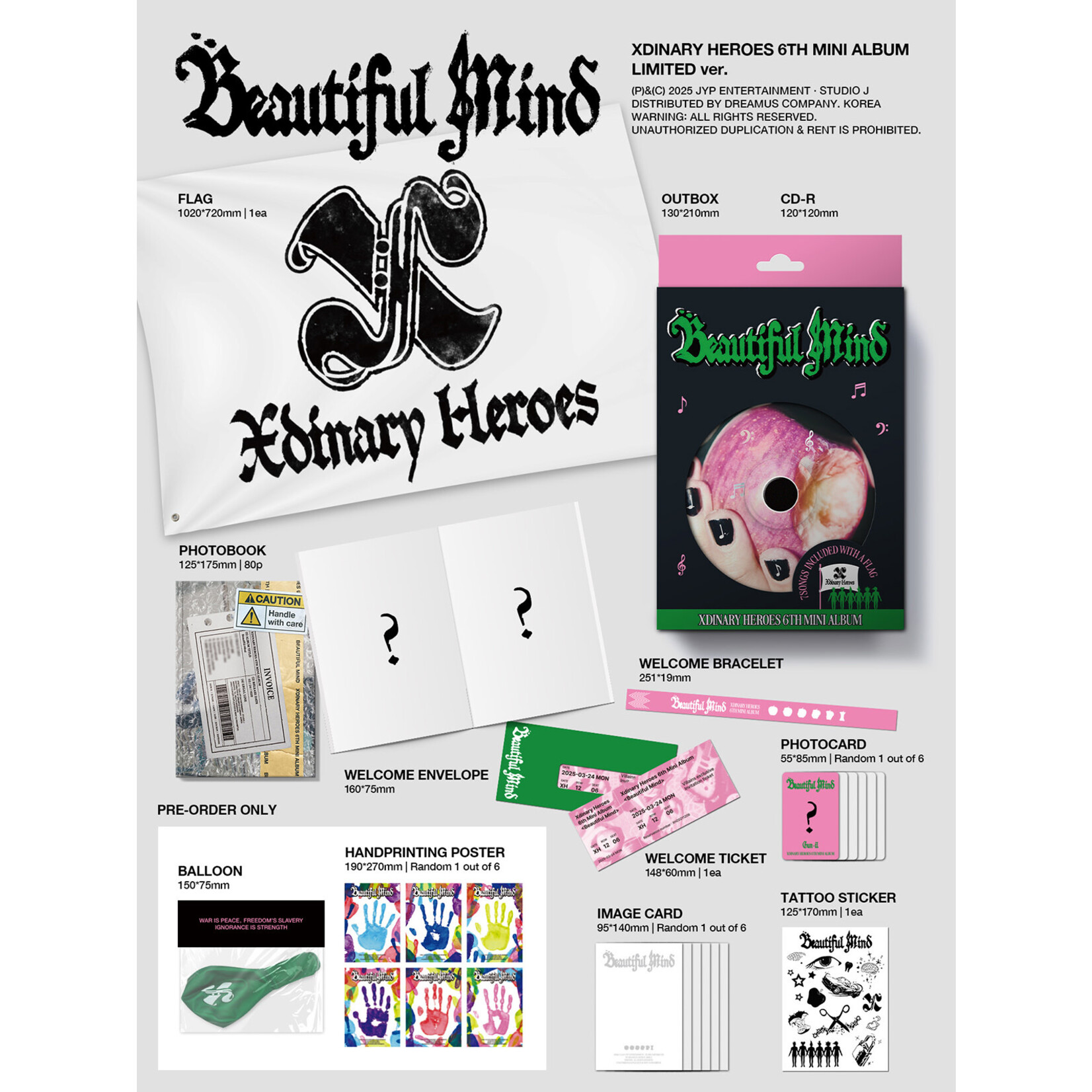 Xdinary Heroes Xdinary Heroes - 6th Mini Album Beautiful Mind (LIMITED ver.)