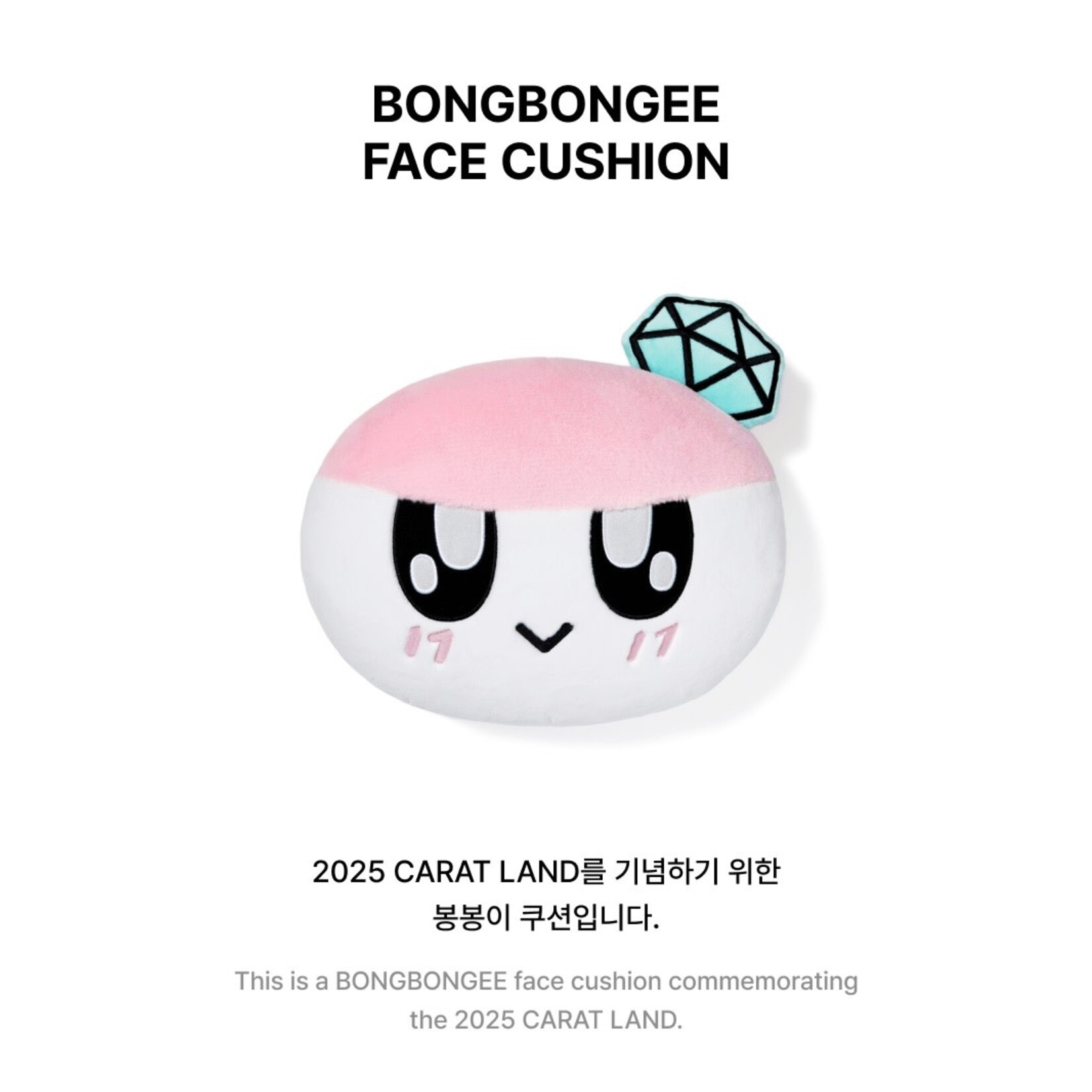 Seventeen SEVENTEEN - 2025 SVT 9TH FAN MEETING  BONGBONGEE Face Cushion