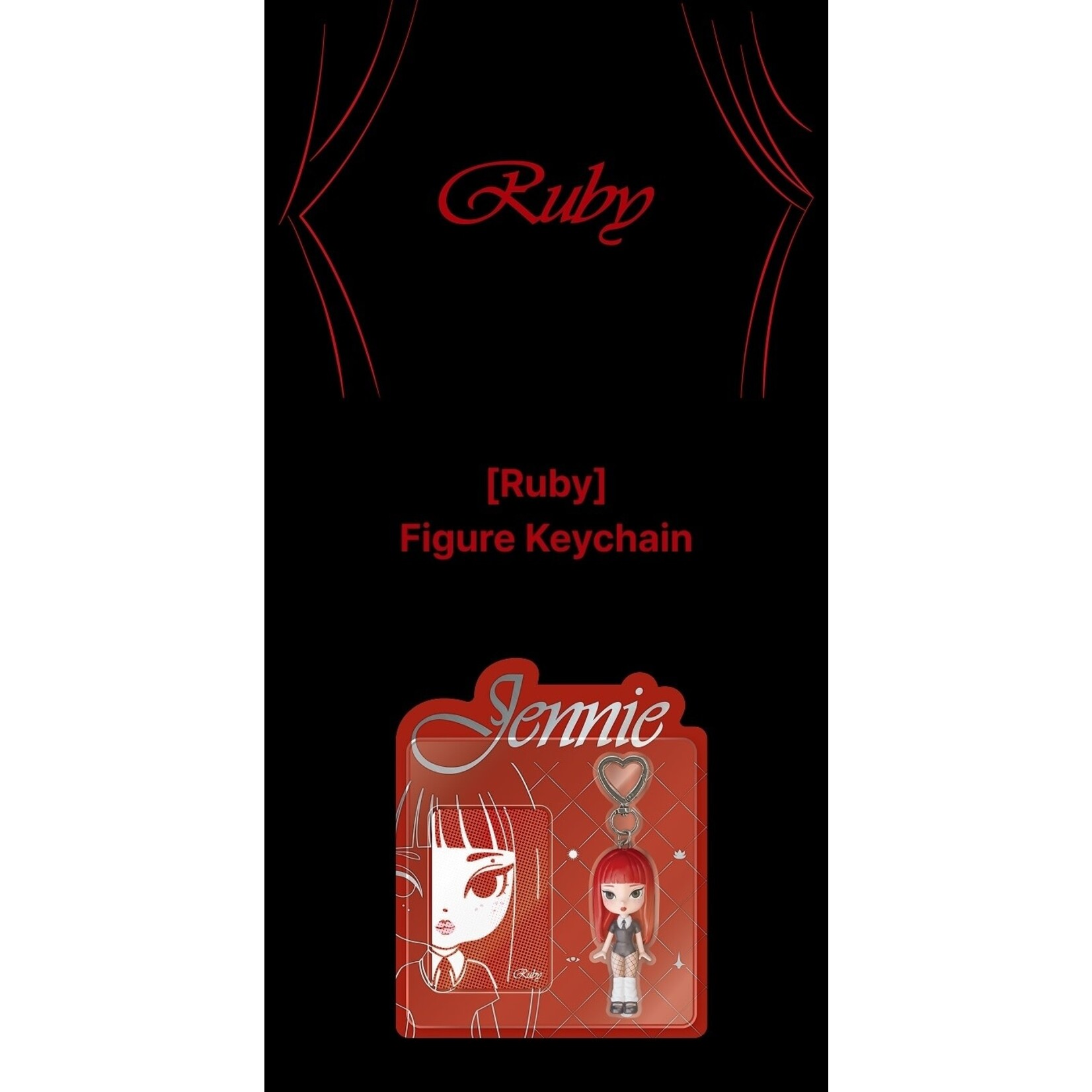 BlackPink JENNIE - [Ruby] Figure Keychain + Weverse Gift (WS)