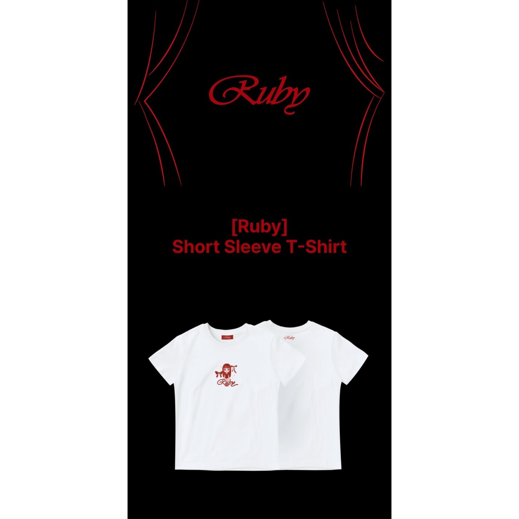 BlackPink JENNIE - [Ruby] Short Sleeve T-Shirt + Weverse Gift (WS)