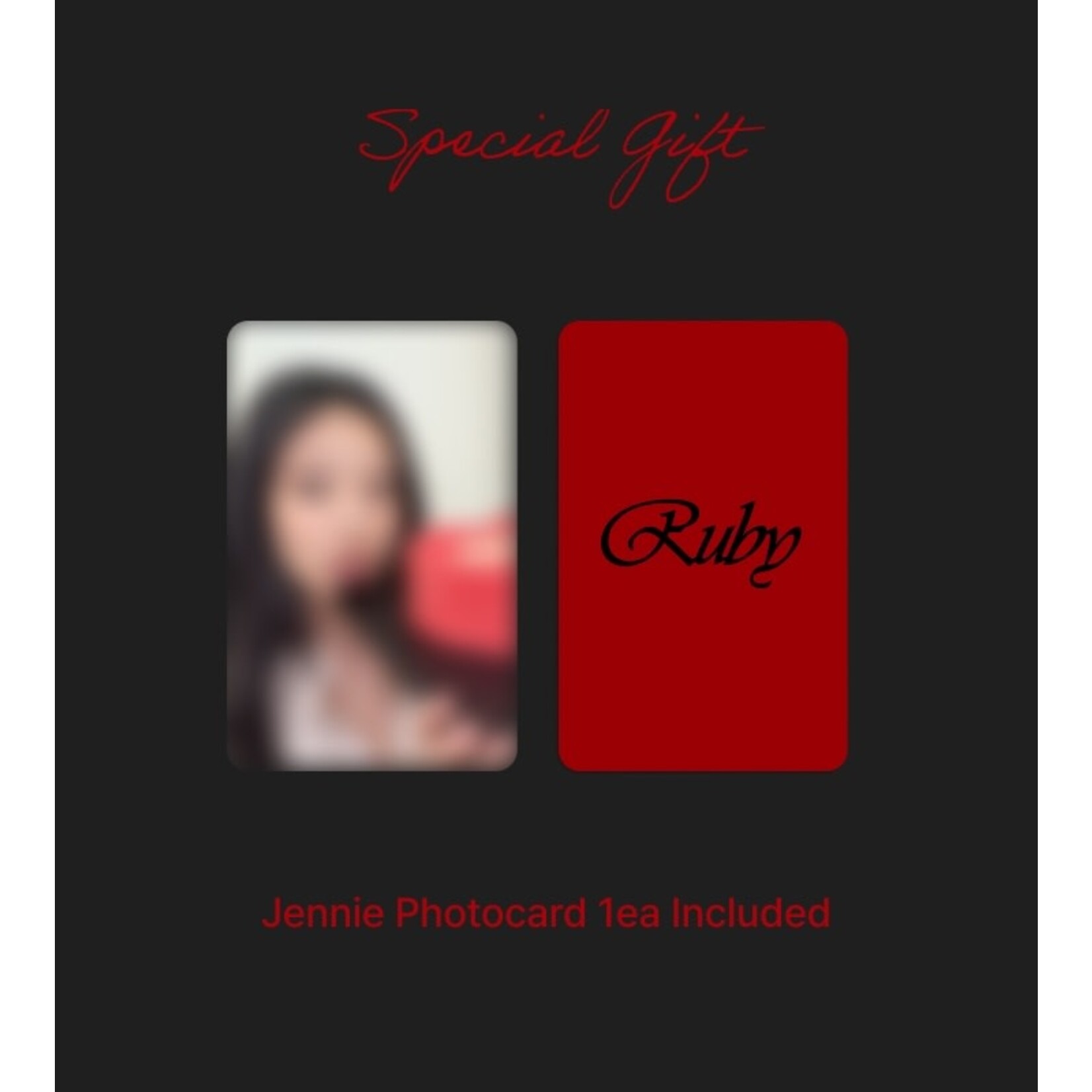 BlackPink JENNIE - [Ruby] Reusable Bag + Weverse Gift (WS)