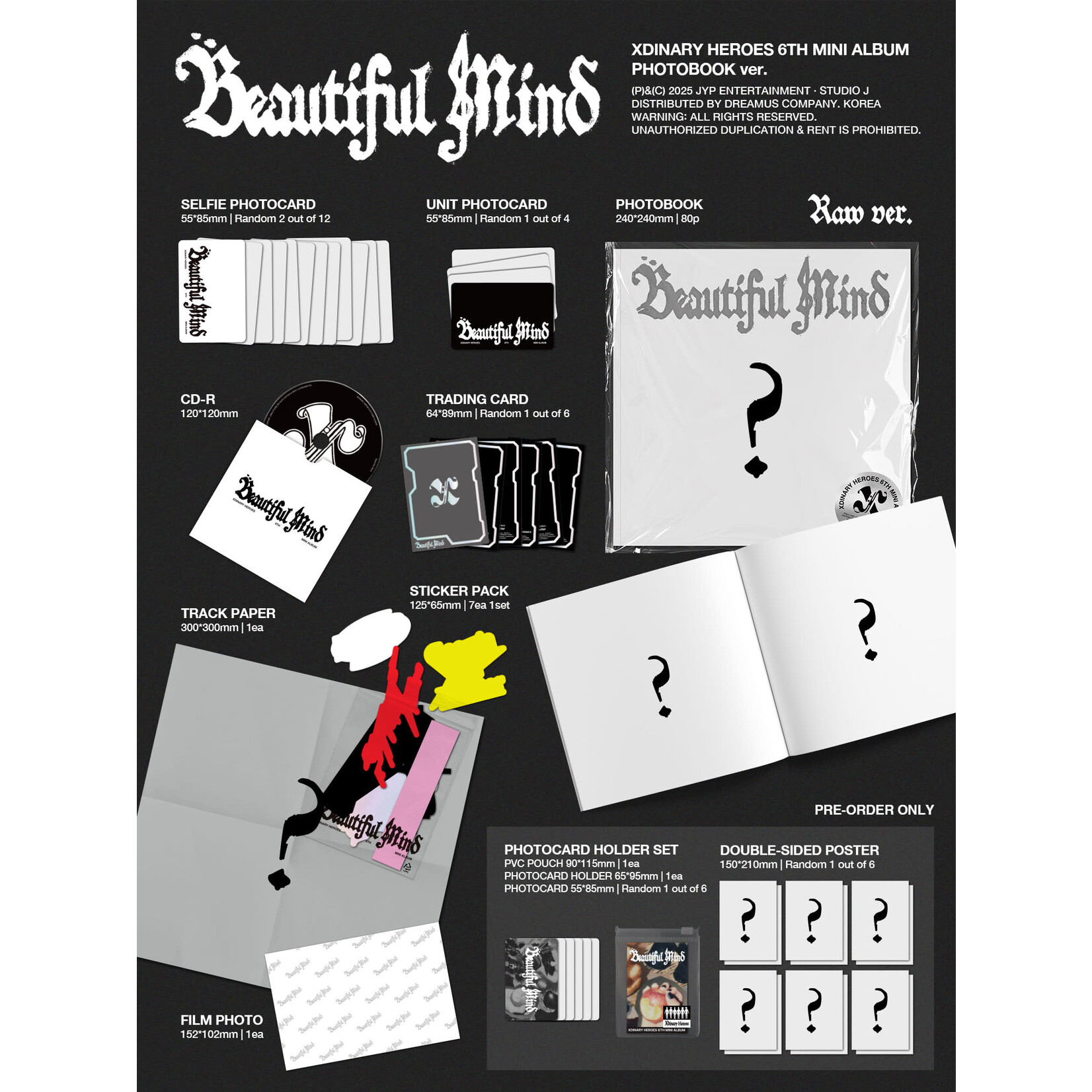 Xdinary Heroes Xdinary Heroes - 6th Mini Album Beautiful Mind (Photobook ver.) + Random Photocard (SW)