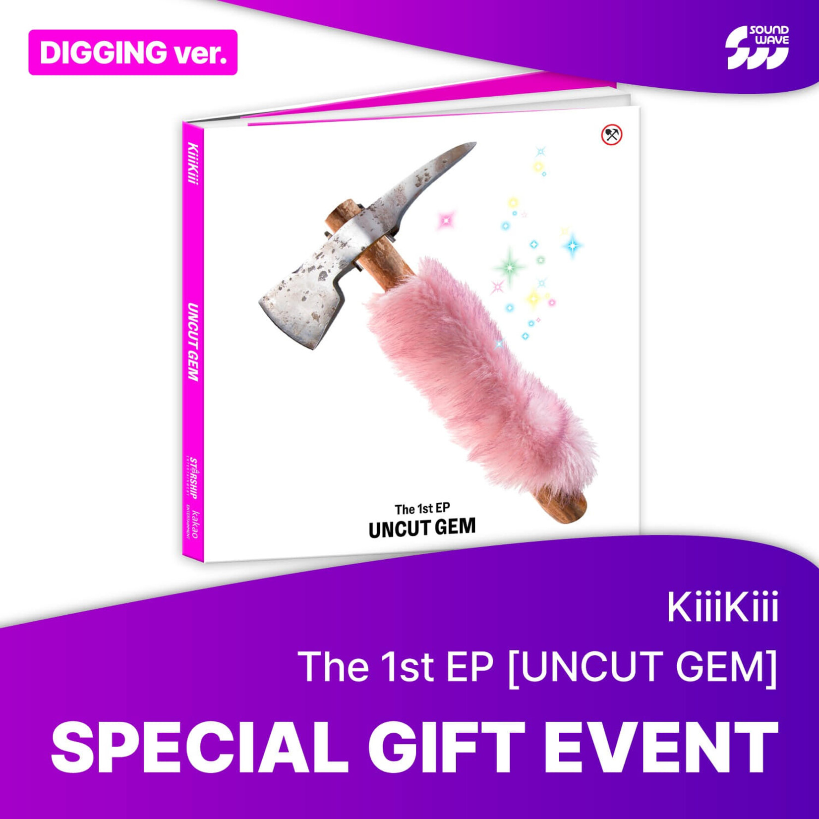 KiiiKiii KiiiKiii - The 1st EP [UNCUT GEM] (DIGGING ver.) + Random Photocard (SW)