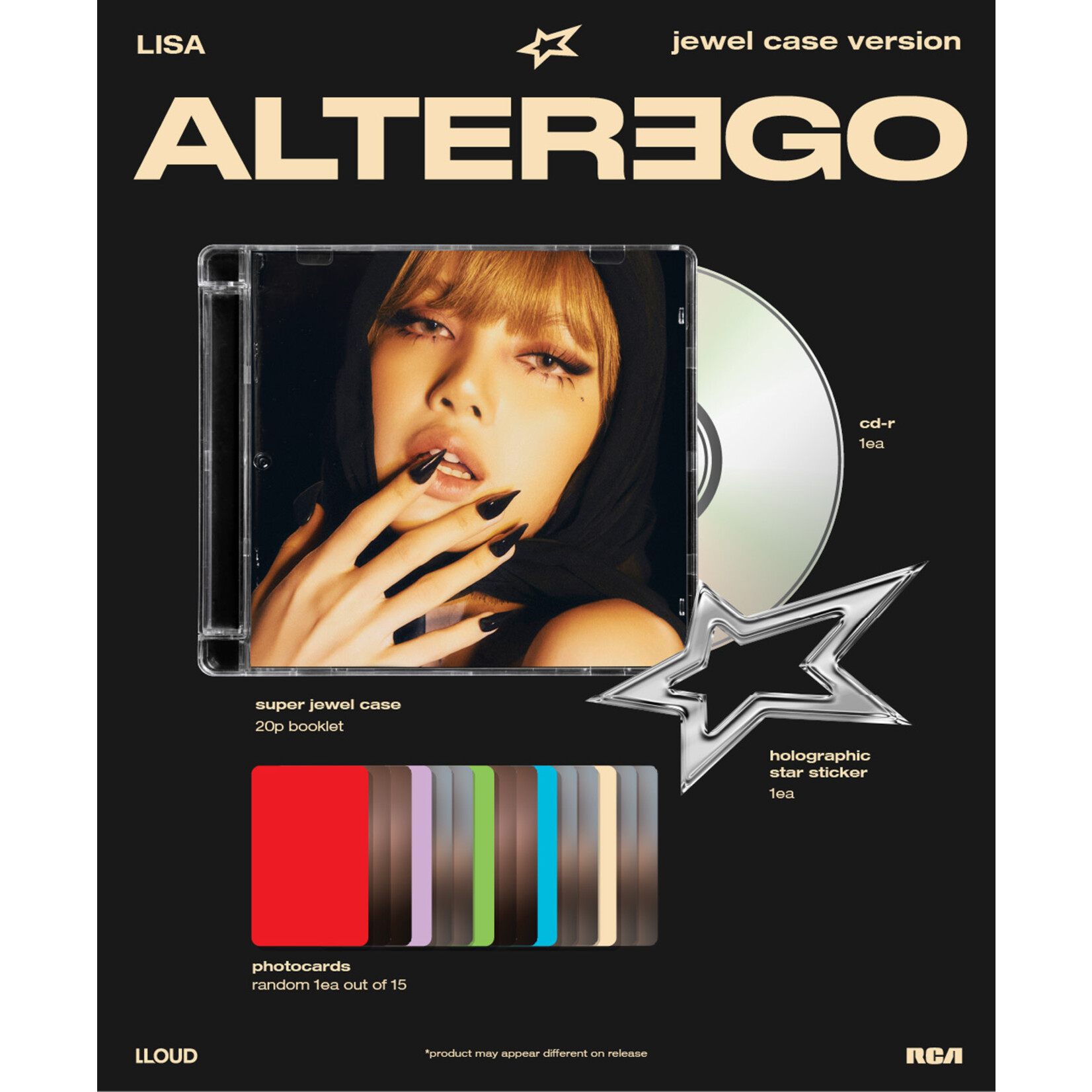 BlackPink LISA - [Alter Ego] (jewel case) + Photocard (KPOP MERCH)