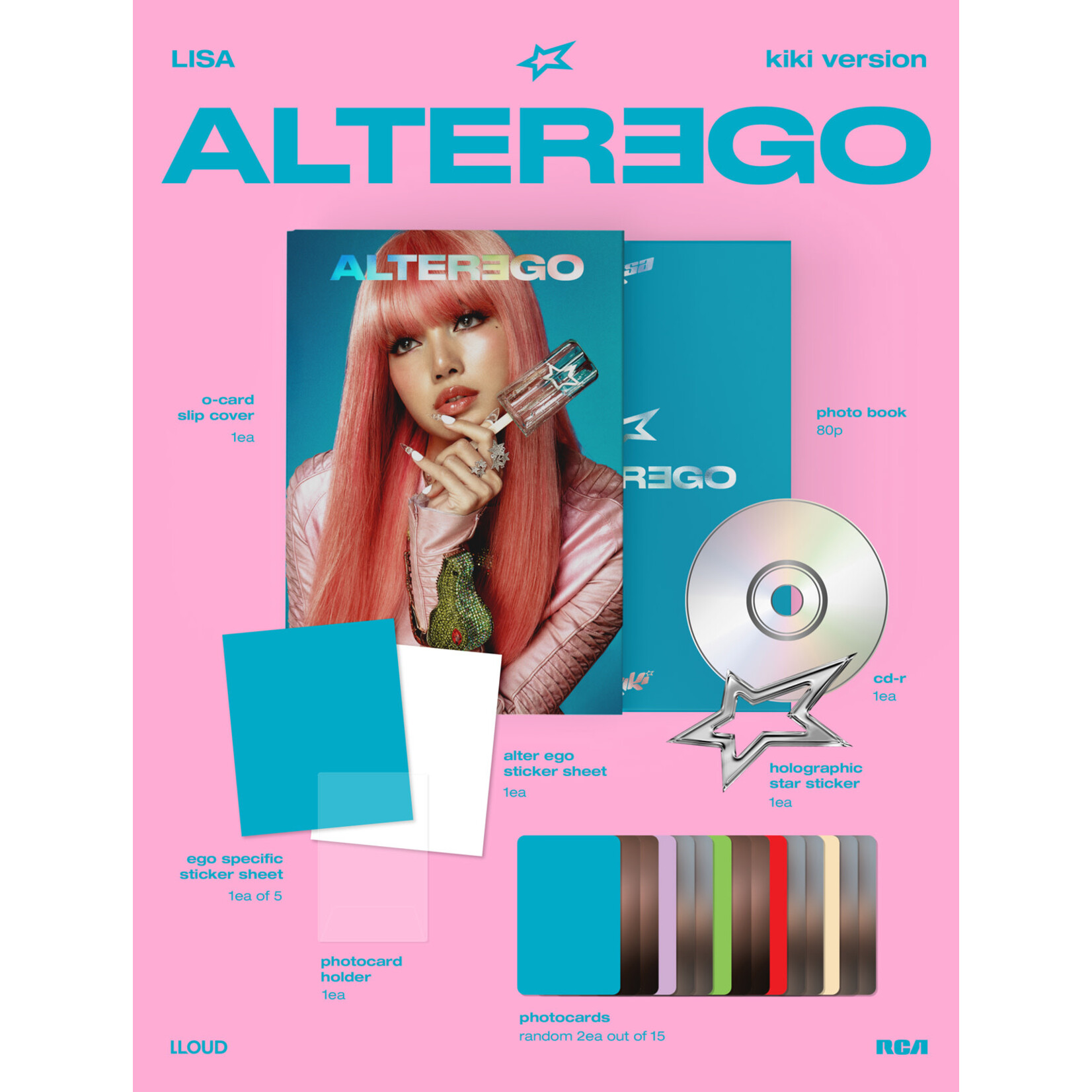 BlackPink LISA - [Alter Ego] (photobook ver.) + Random Photocard (KPOP MERCH)