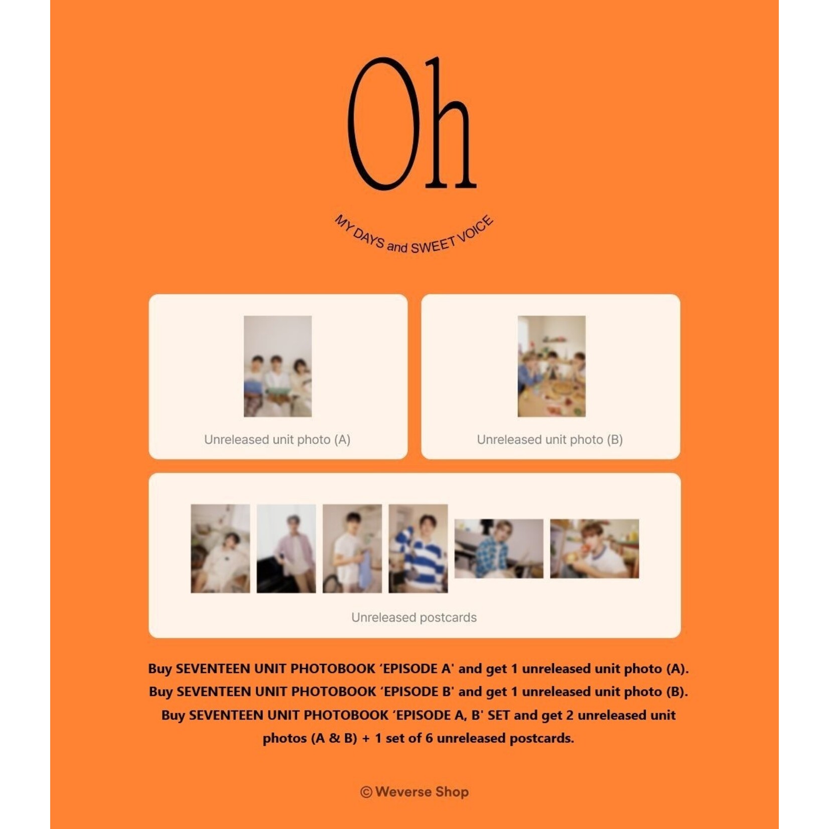 Seventeen SEVENTEEN - Episode : Oh, My Days and Sweet Voice + Weverse Gift (WS)