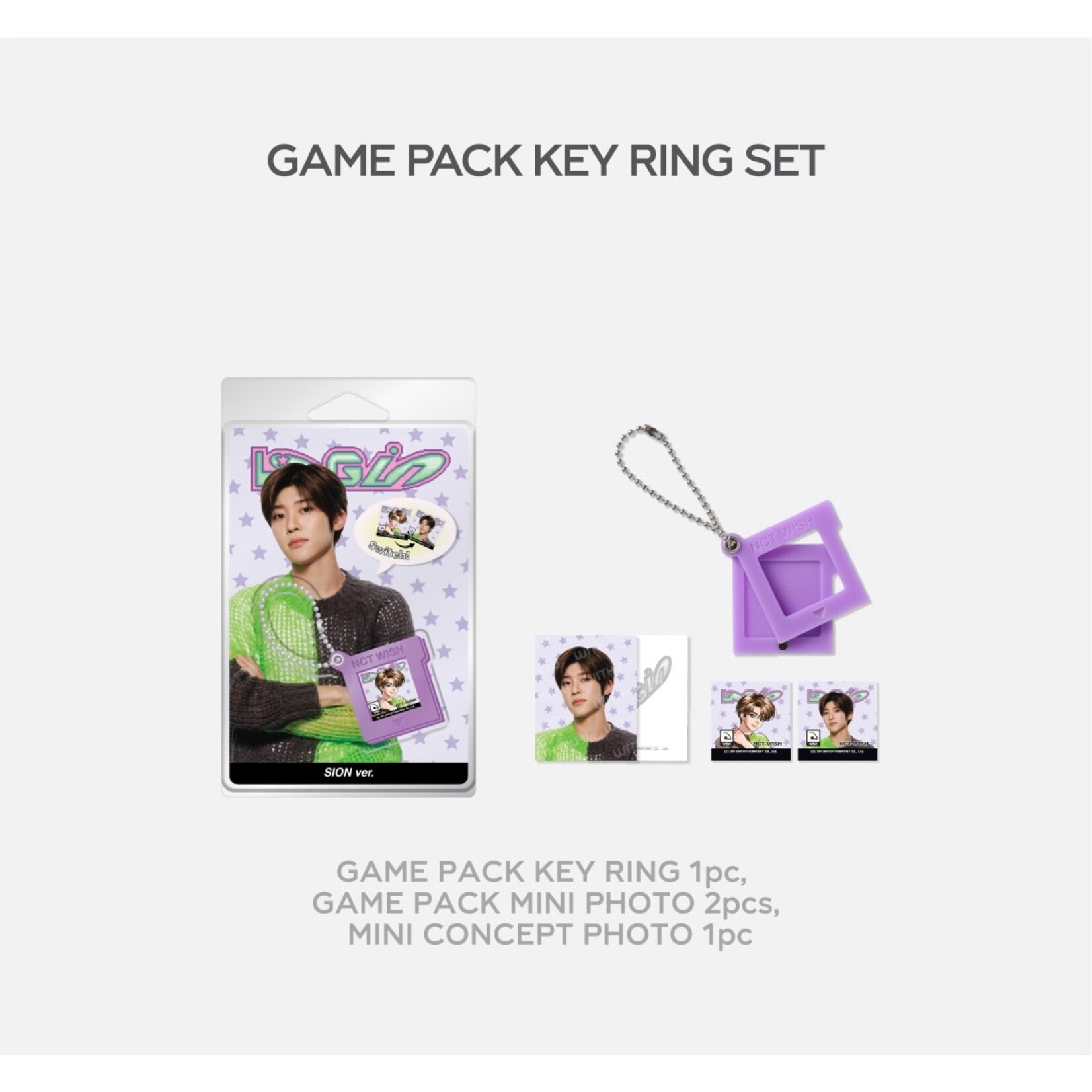 NCT NCT WISH - ASIA TOUR 'LOG in' MD: GAME PACK KEY RING SET
