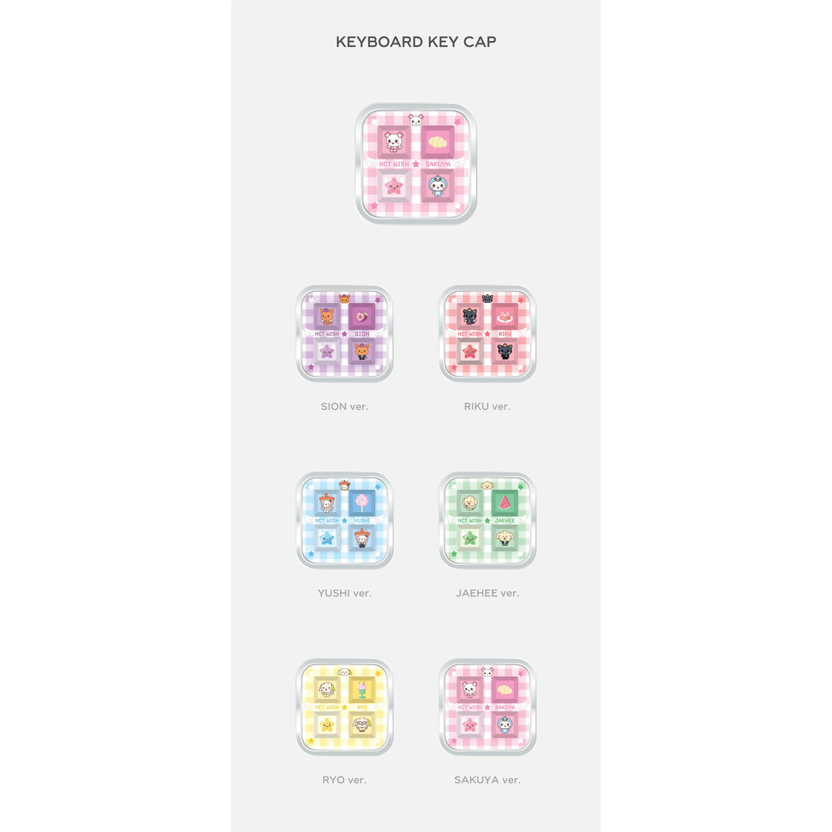 NCT NCT WISH - ASIA TOUR 'LOG in' MD: KEYBOARD KEY CAP