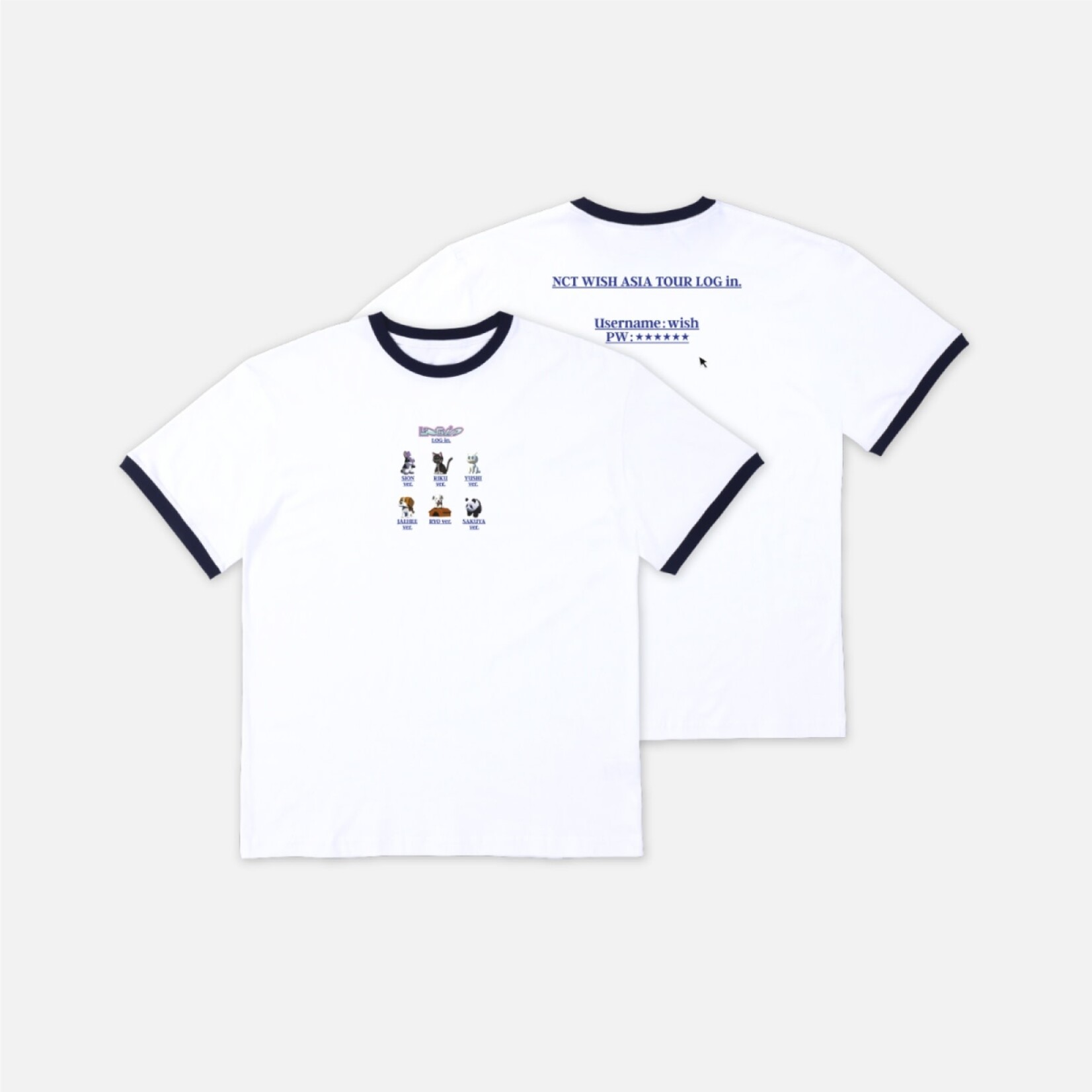 NCT NCT WISH - ASIA TOUR 'LOG in' MD: T-SHIRT